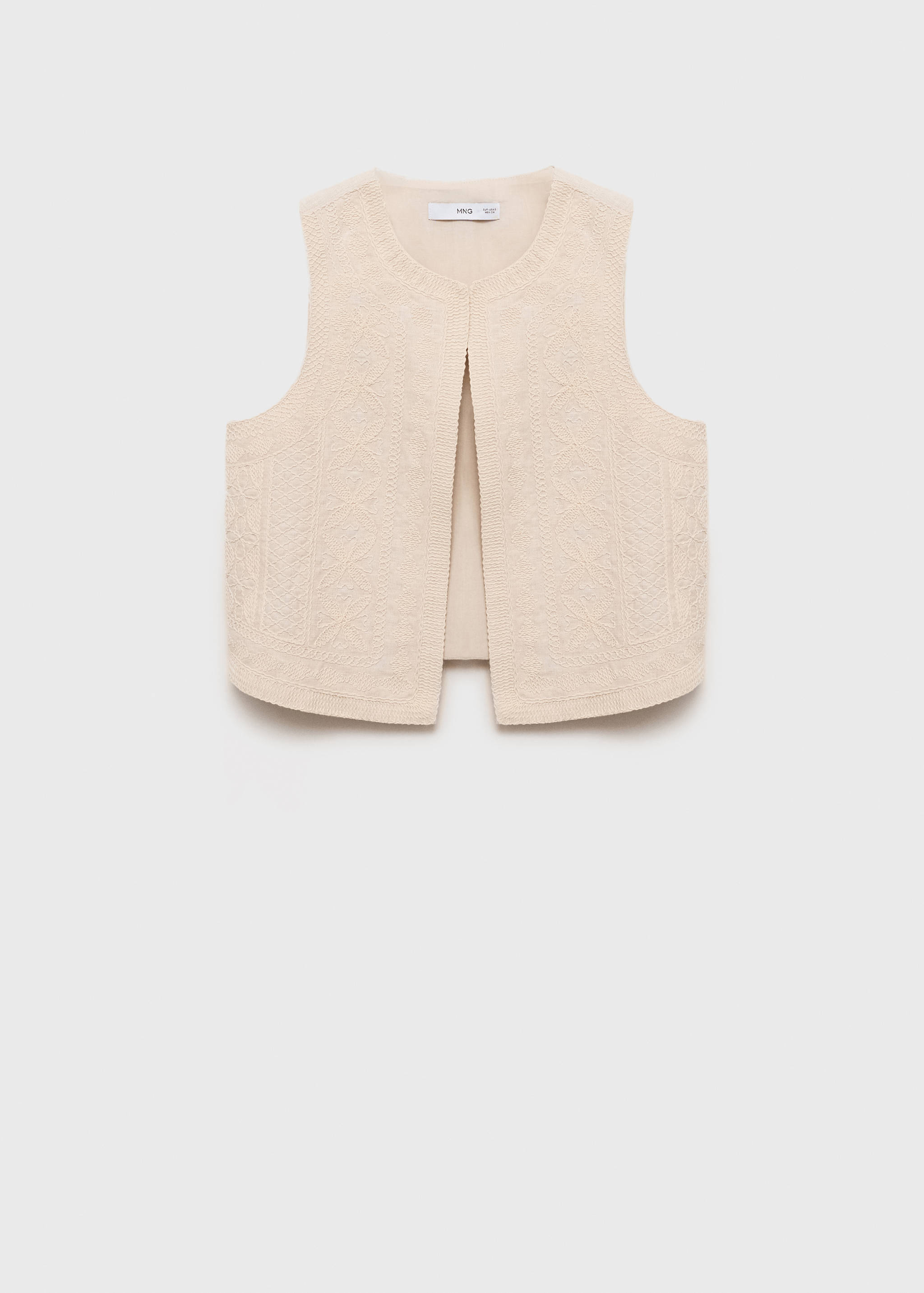 Bestickte Leinenweste - Artikel ohne Model