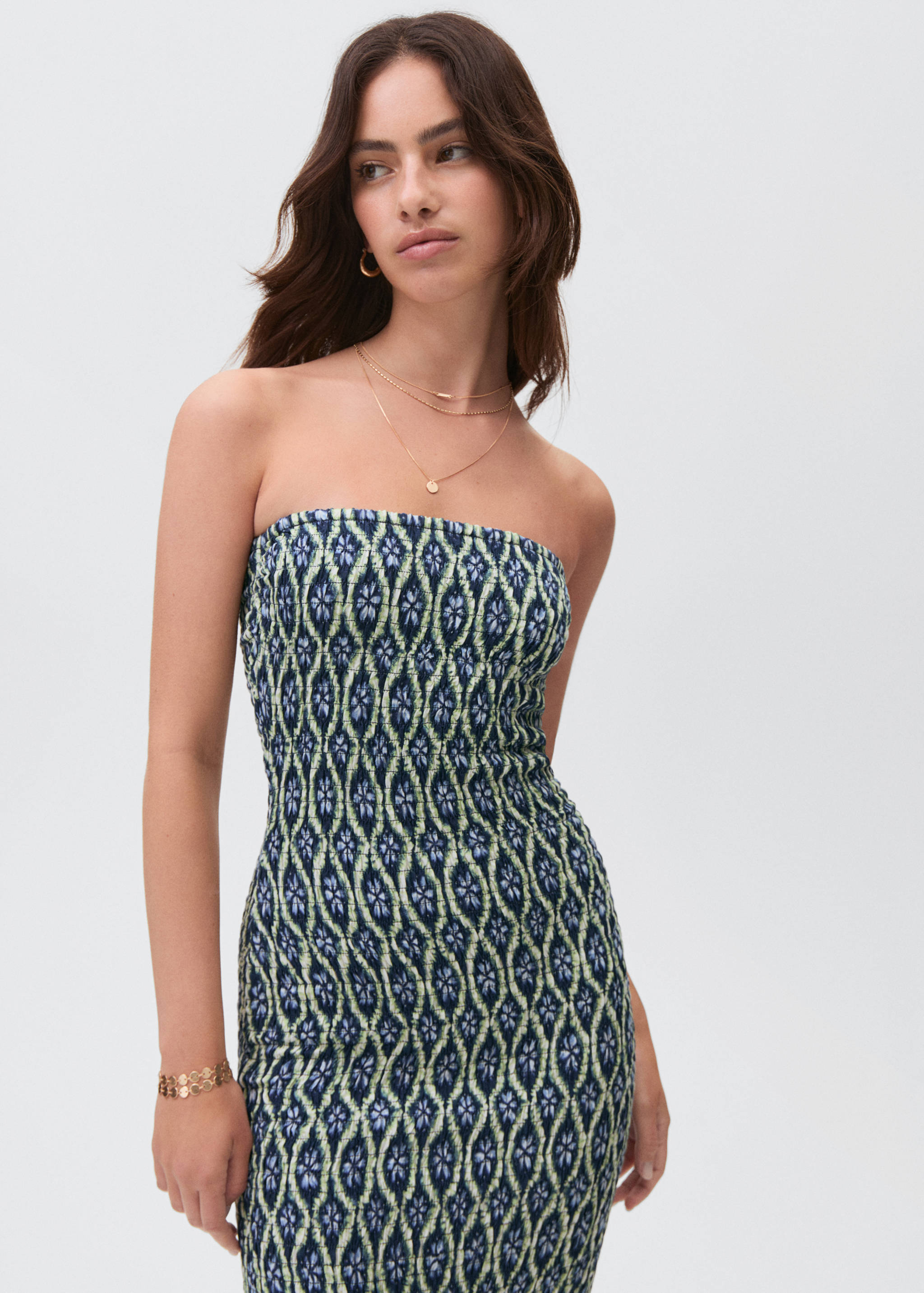 Vestido caicai estampado - Plano médio