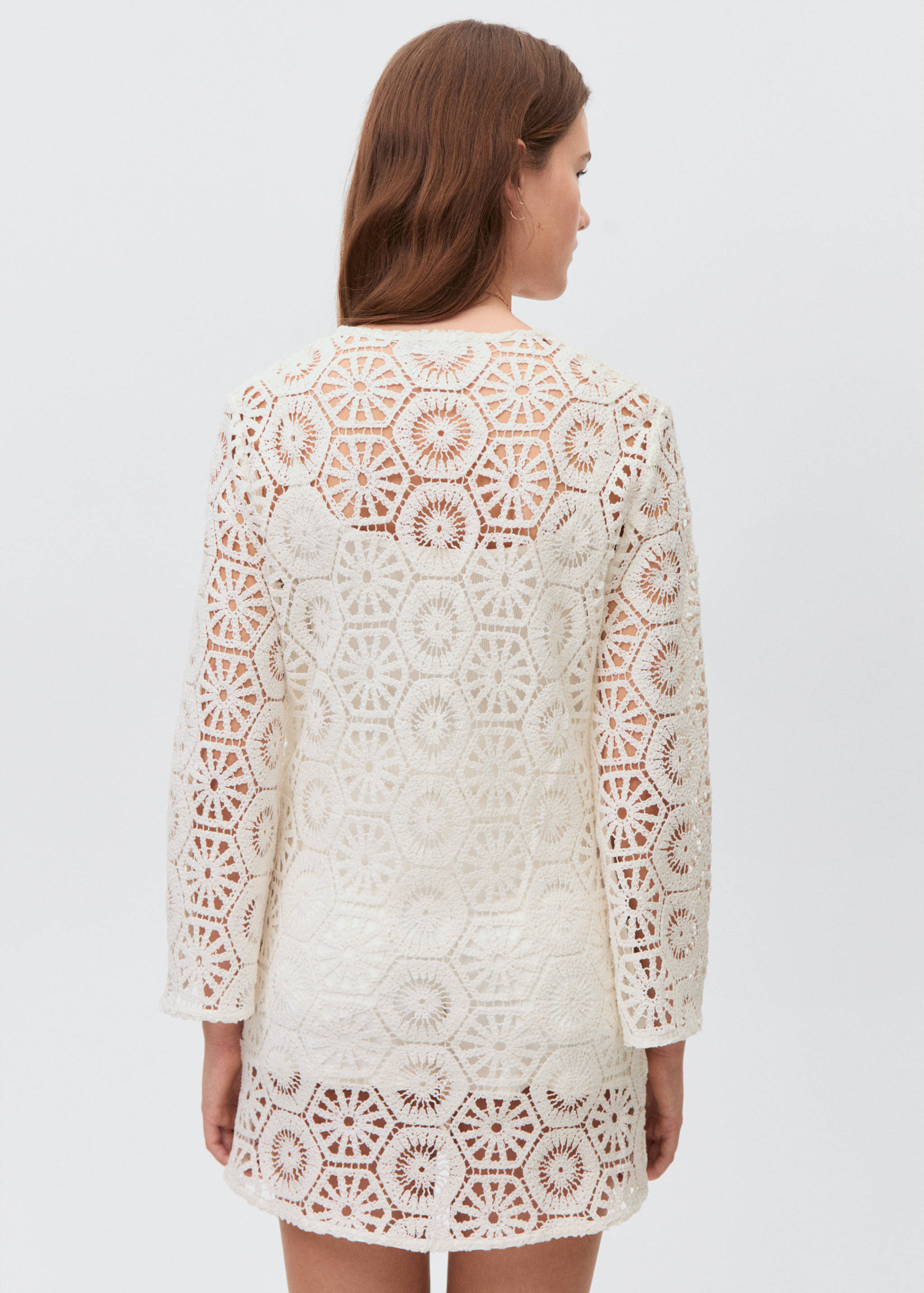 Vestido crochet transparente - Reverso del artículo