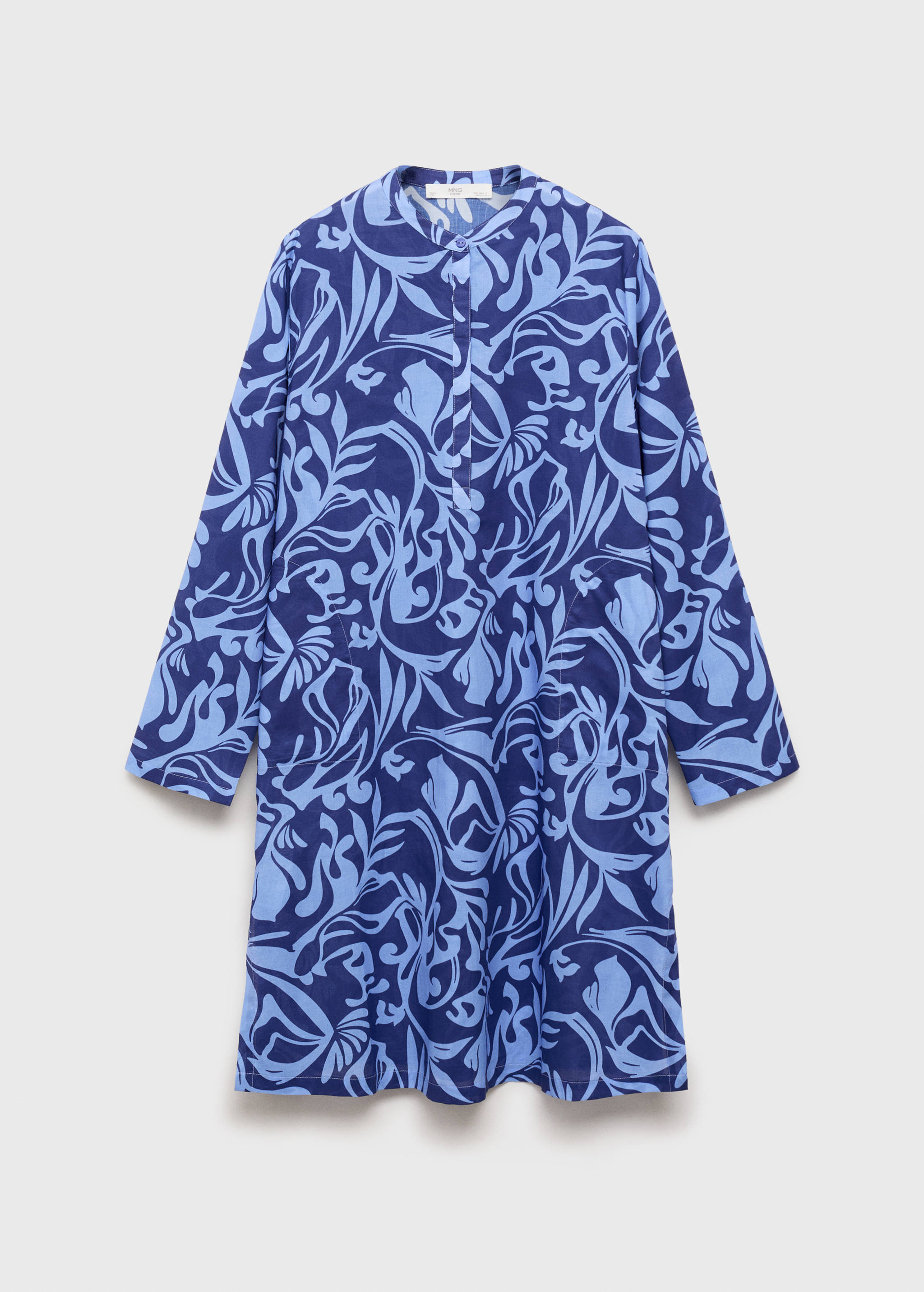 Baumwoll-Kaftan mit zweifarbigem Print - Artikel ohne Model