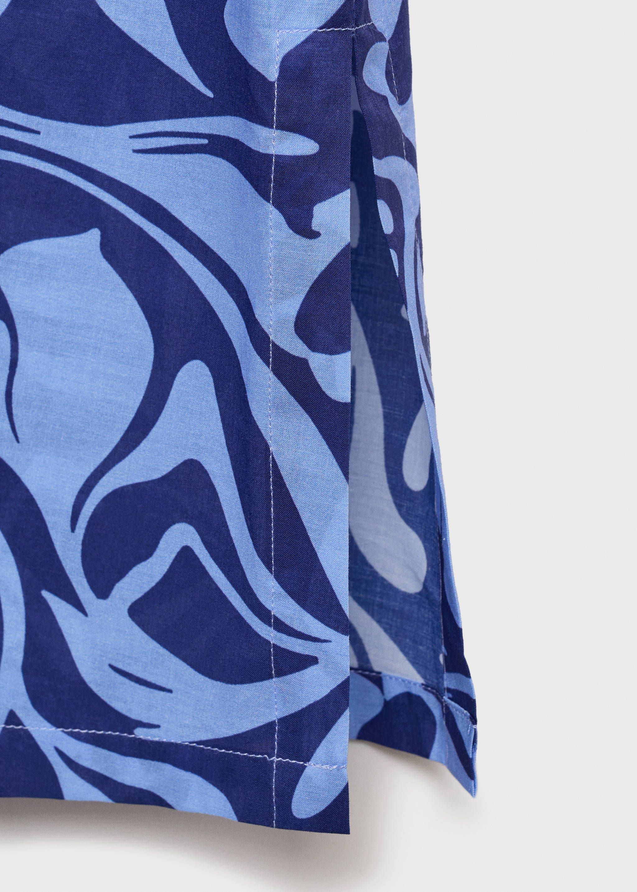Baumwoll-Kaftan mit zweifarbigem Print - Detail des Artikels 0