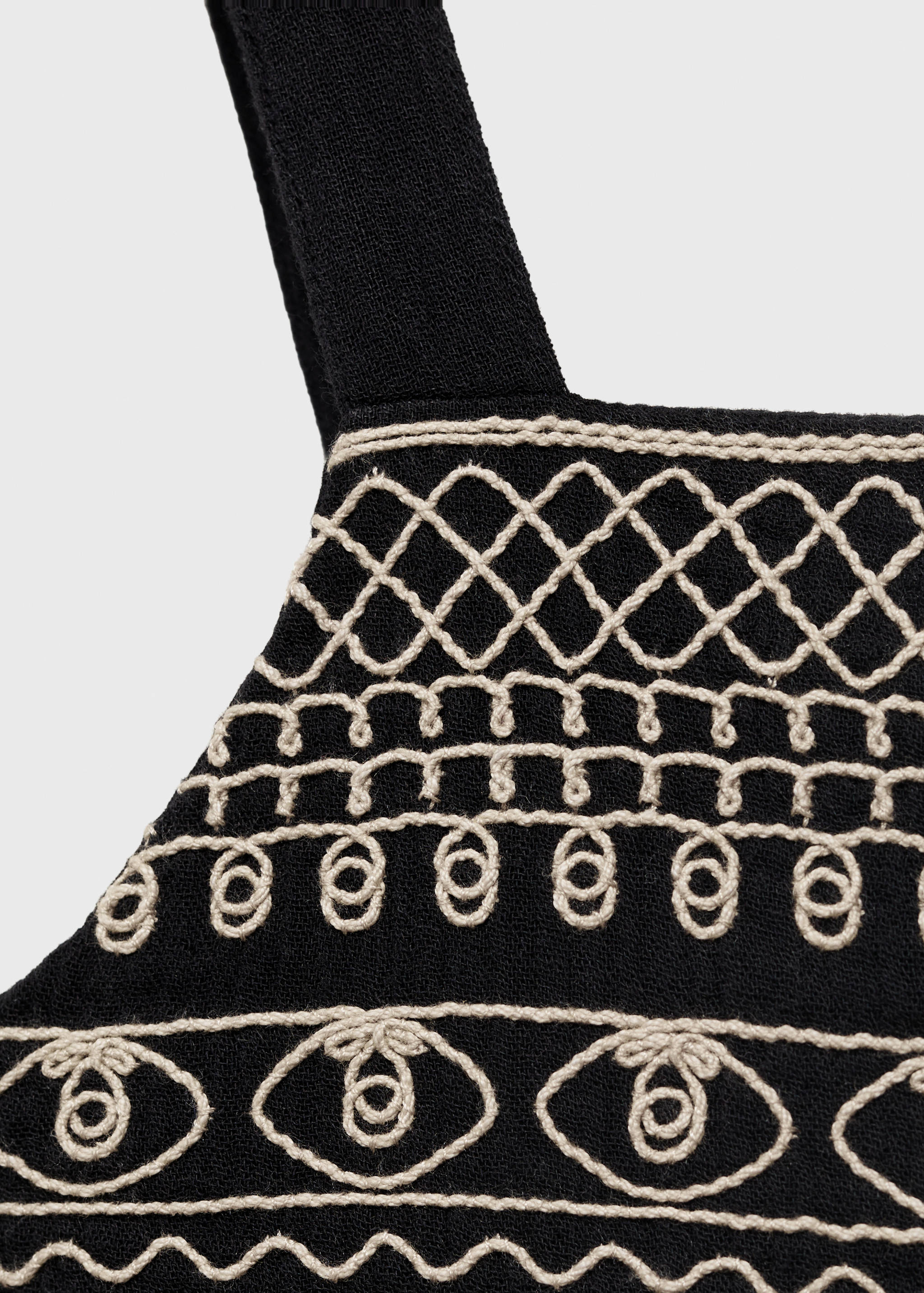 Embroidered panel jumpsuit - Details of the article 8