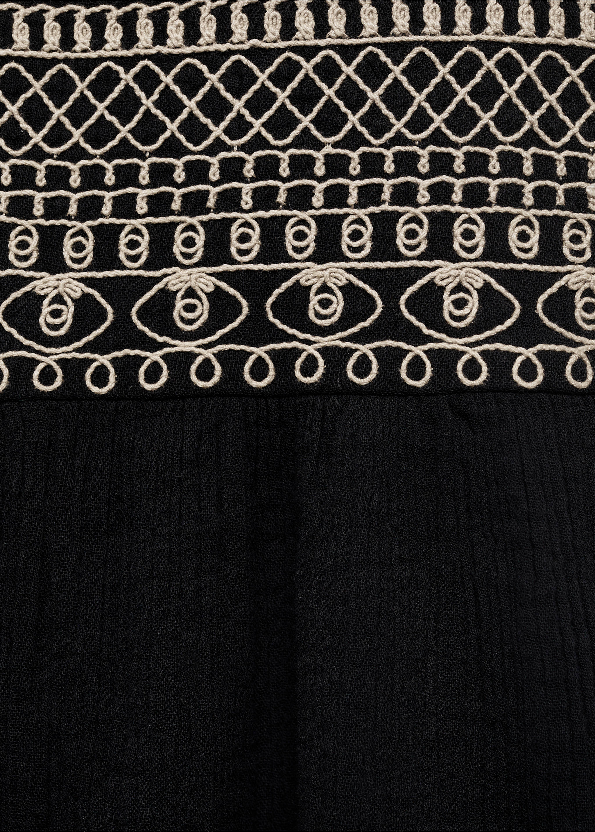 Mono panel bordado - Detalle del artículo 0, Negro. Ref: 87098270-00.