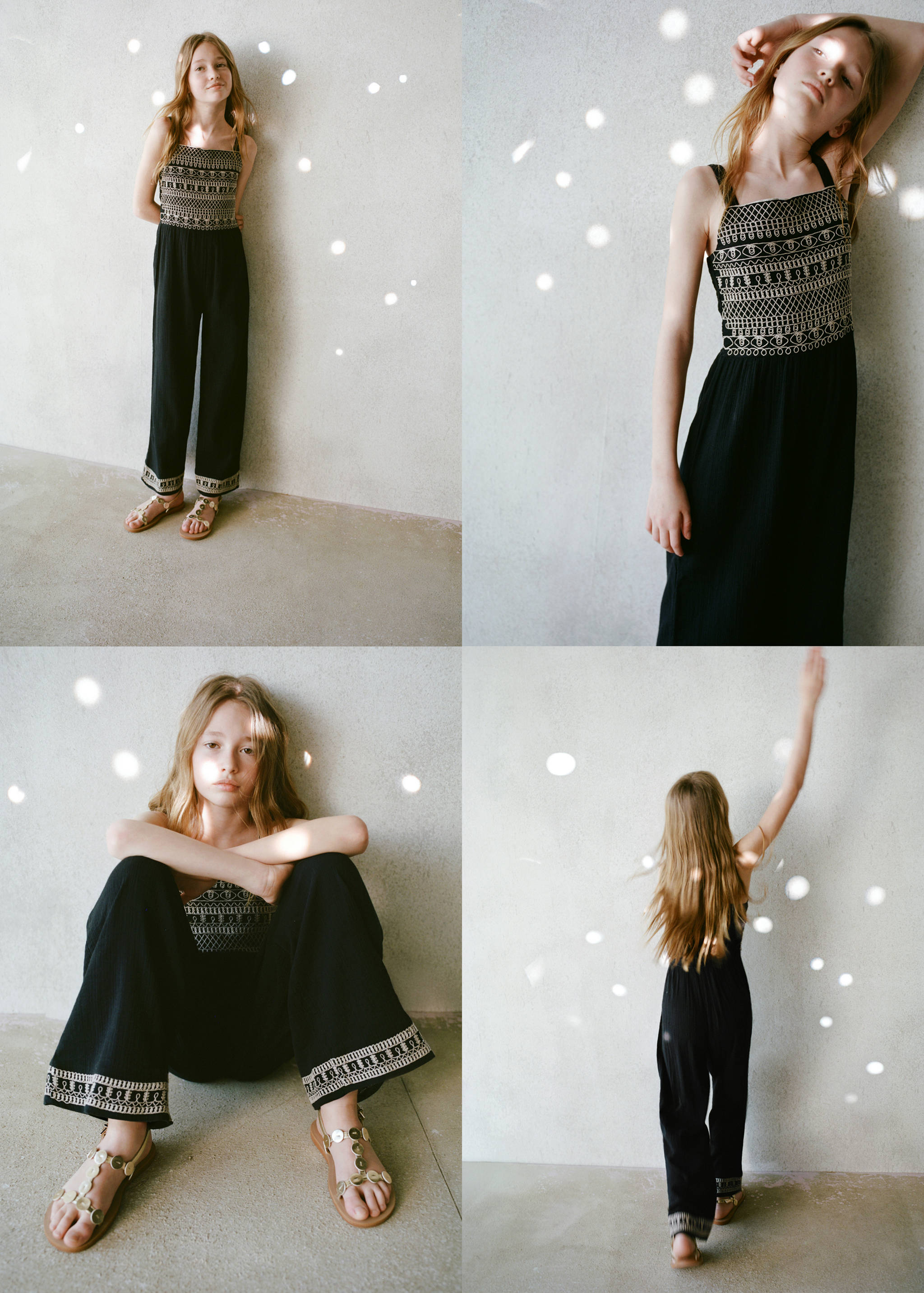 Embroidered panel jumpsuit - Details of the article 5