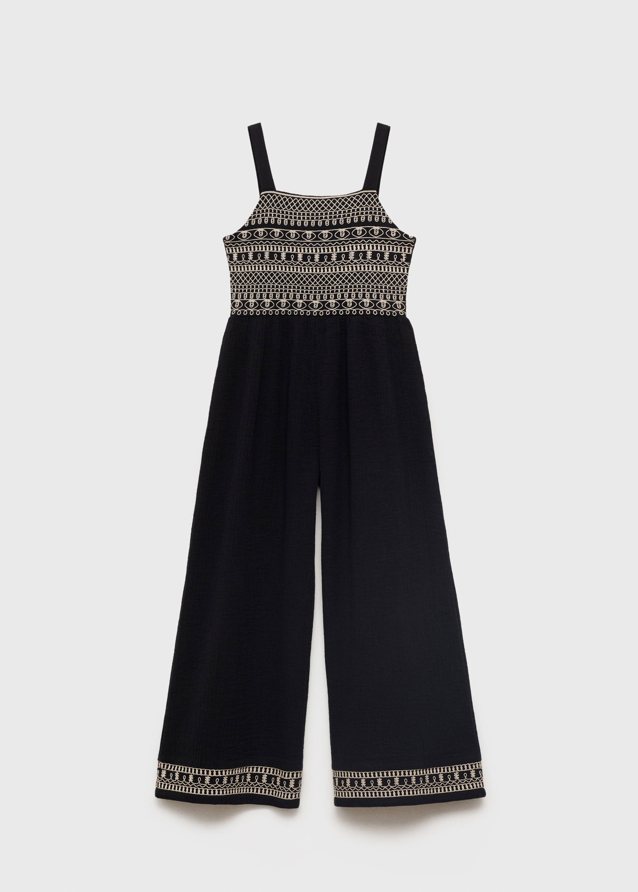 Embroidered panel jumpsuit - Article without model