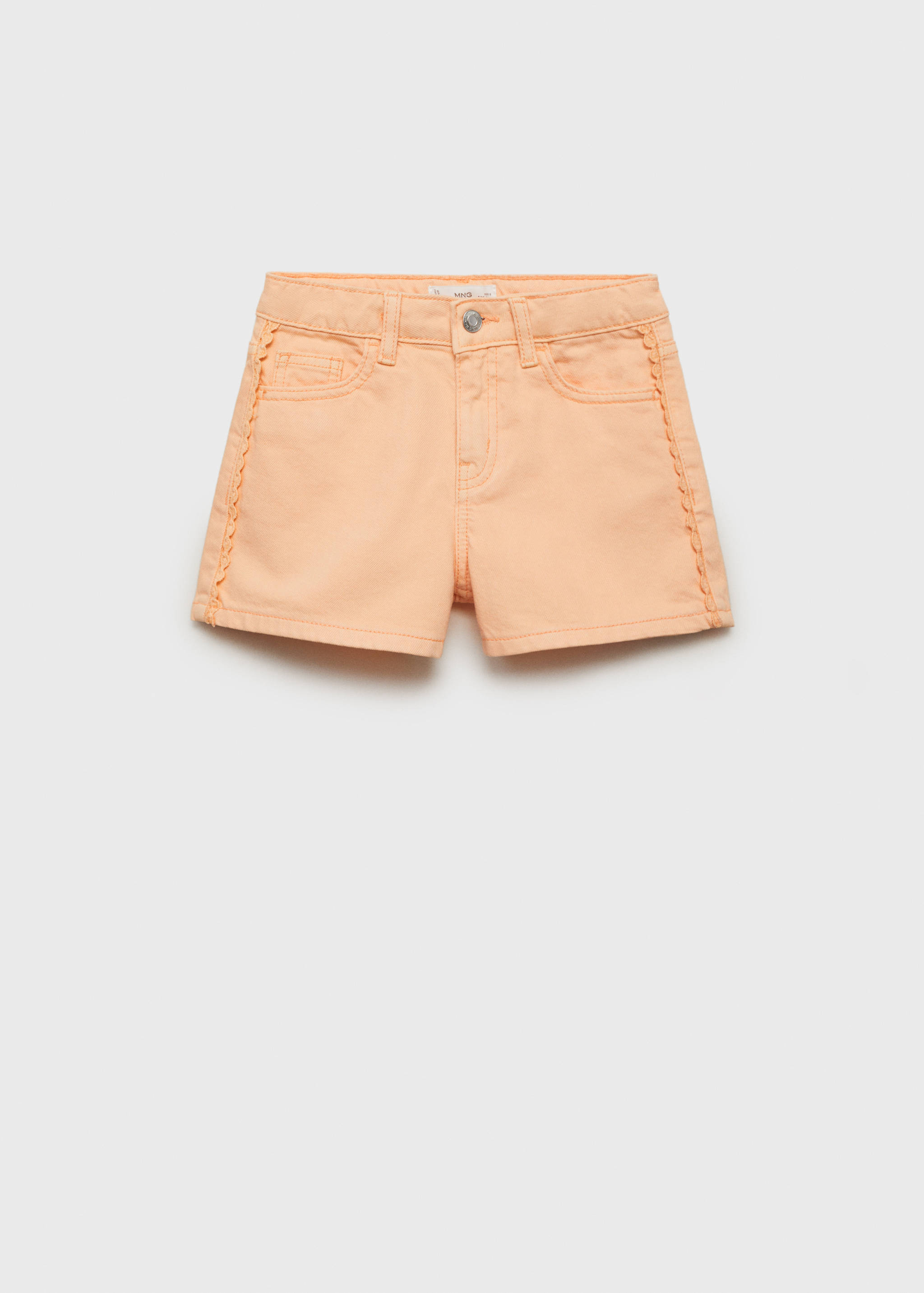 Denim shorts with side detail - Article without model