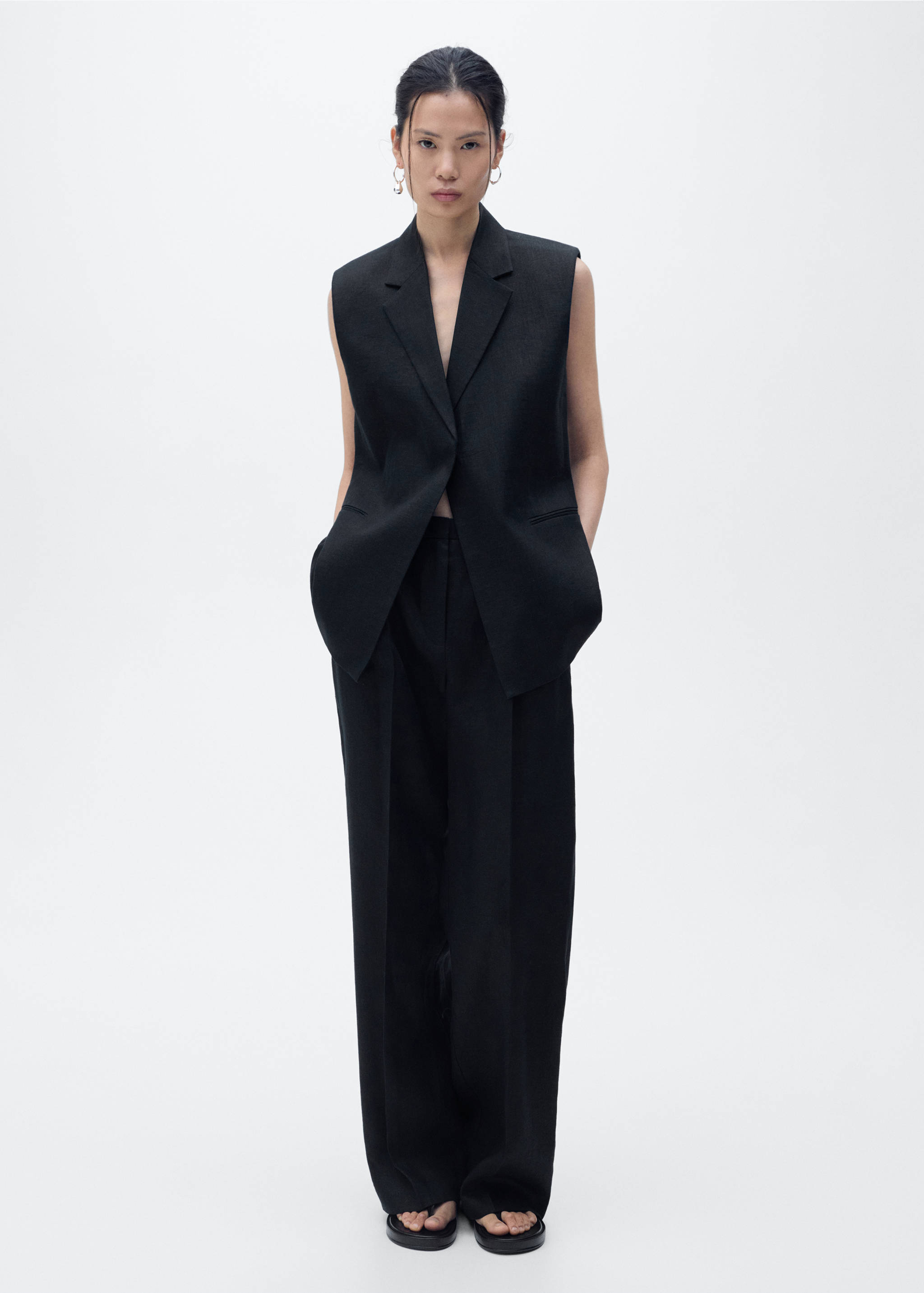 Leinen-Anzughose - Allgemeine Ansicht