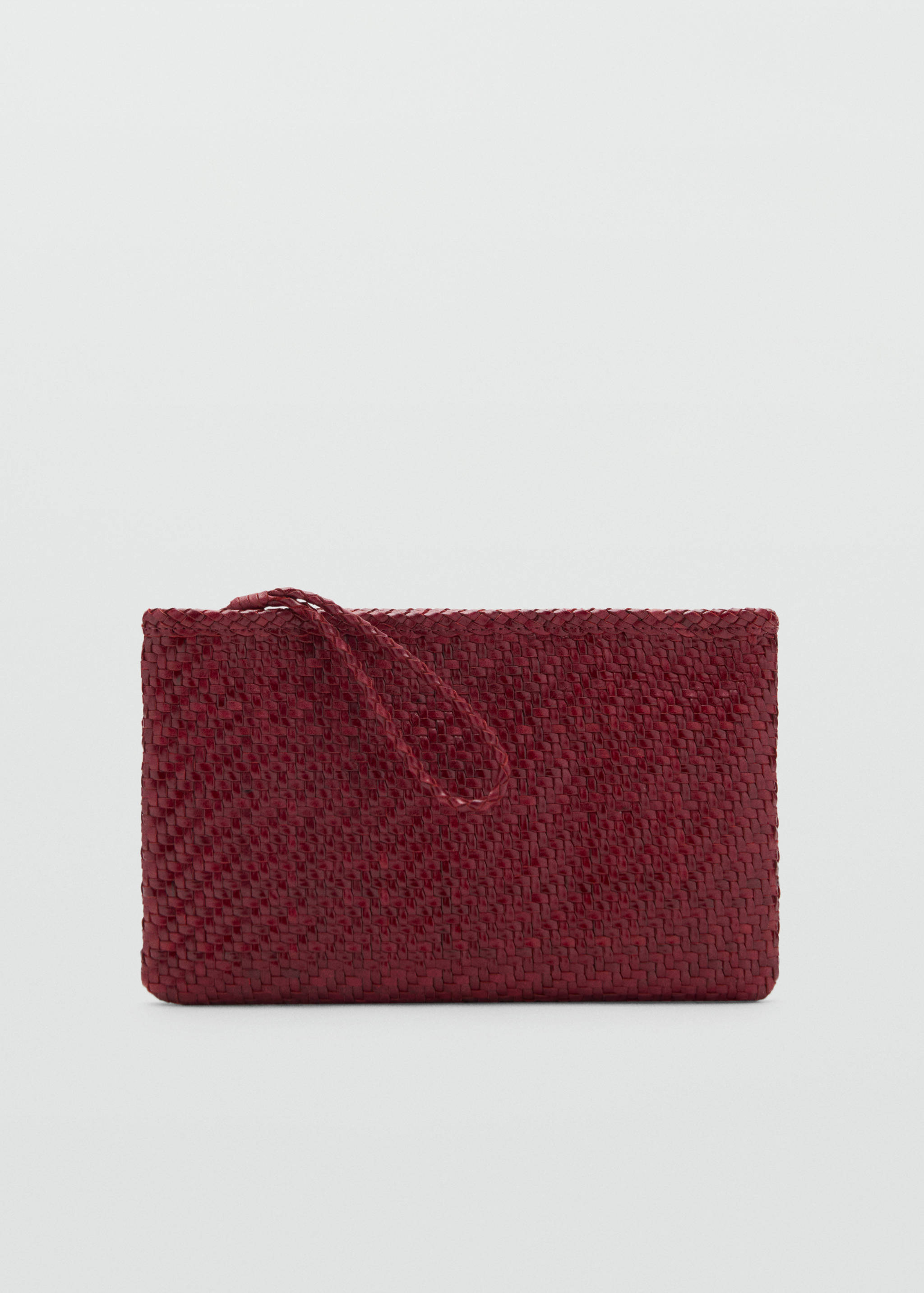 Leder-Pochette  im Flechtdesign - Artikel ohne Model