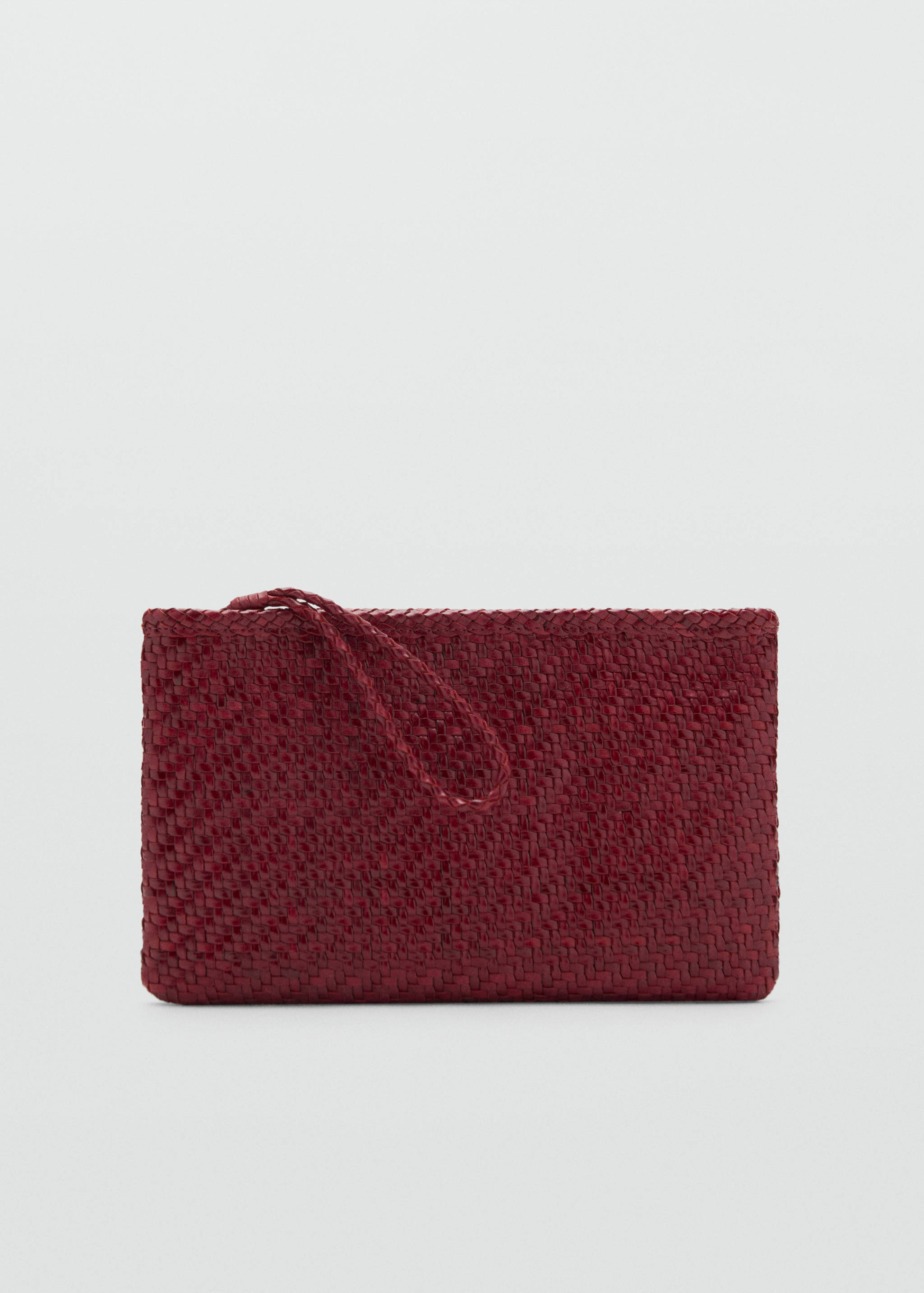 Leder-Pochette  im Flechtdesign - Artikel ohne Model
