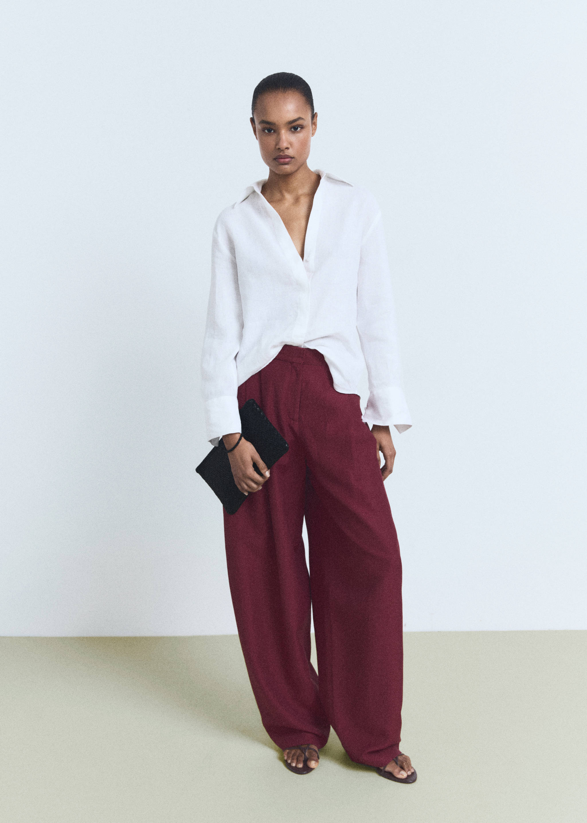 Leder-Pochette  im Flechtdesign - Allgemeine Ansicht