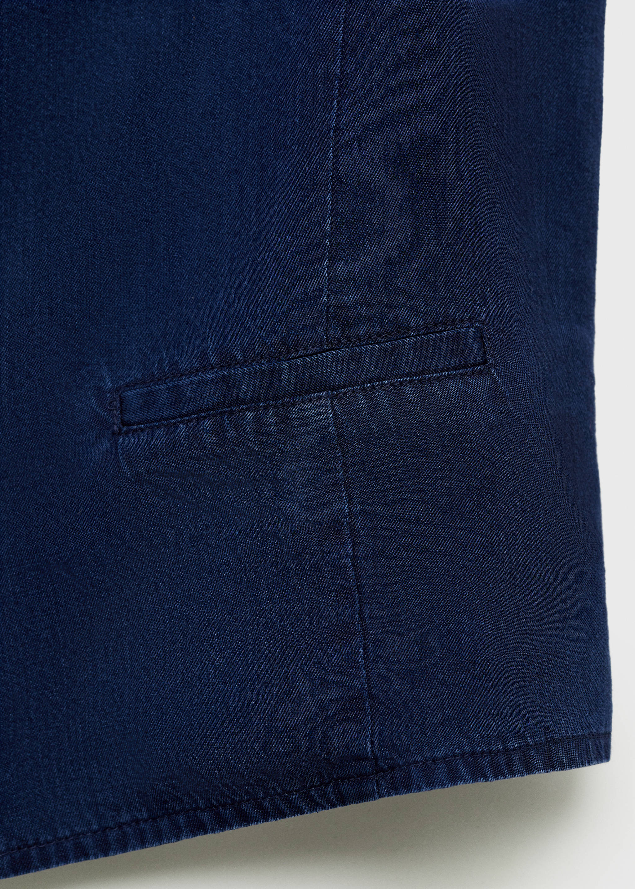 Denim-effect lyocell vest - Details of the article 0