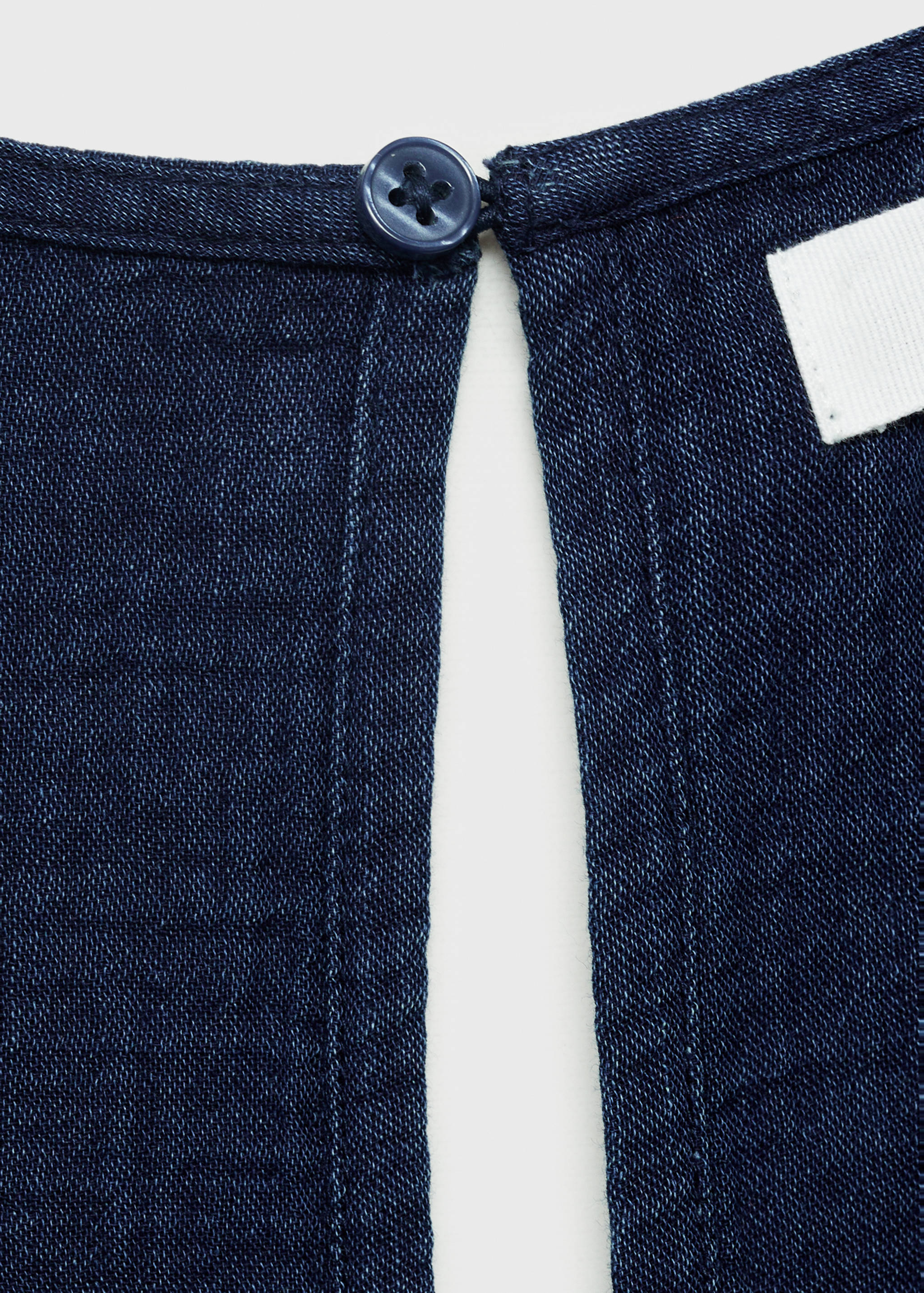 Flowy denim jumpsuit with belt - Details of the article 0