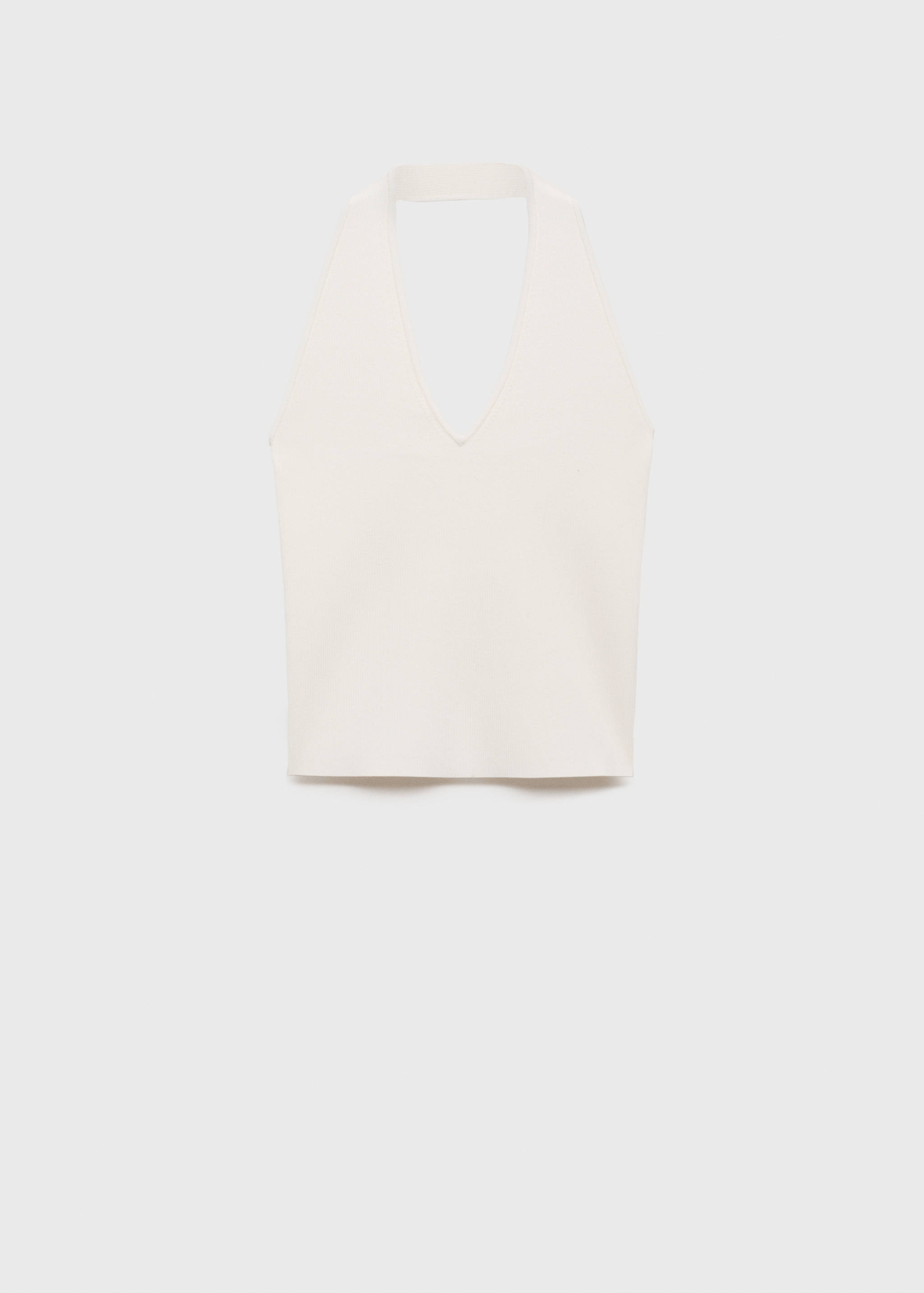 Neckholdertop aus Rippstrick - Artikel ohne Model