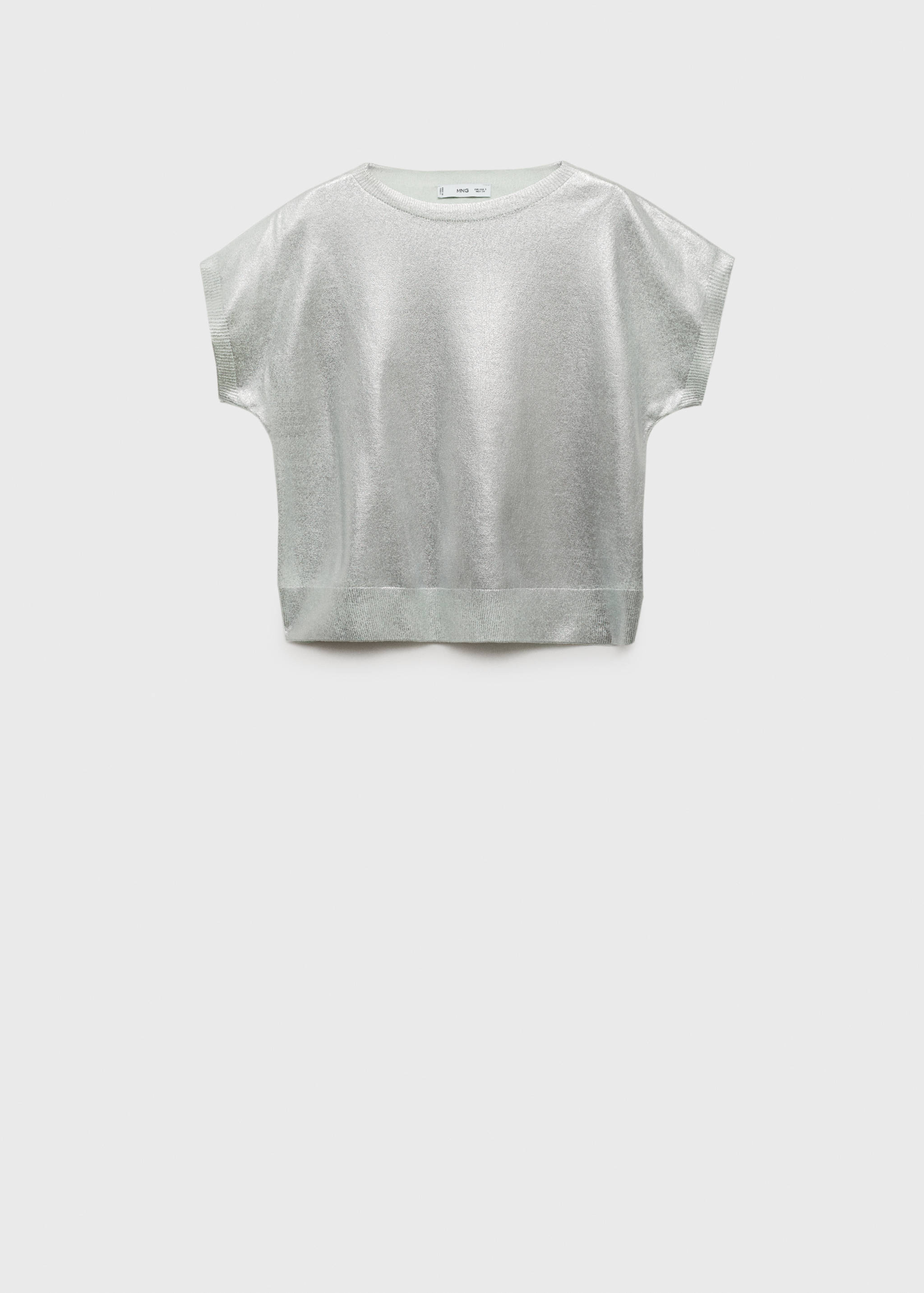 Short-sleeved foil knitted sweater - Article without model