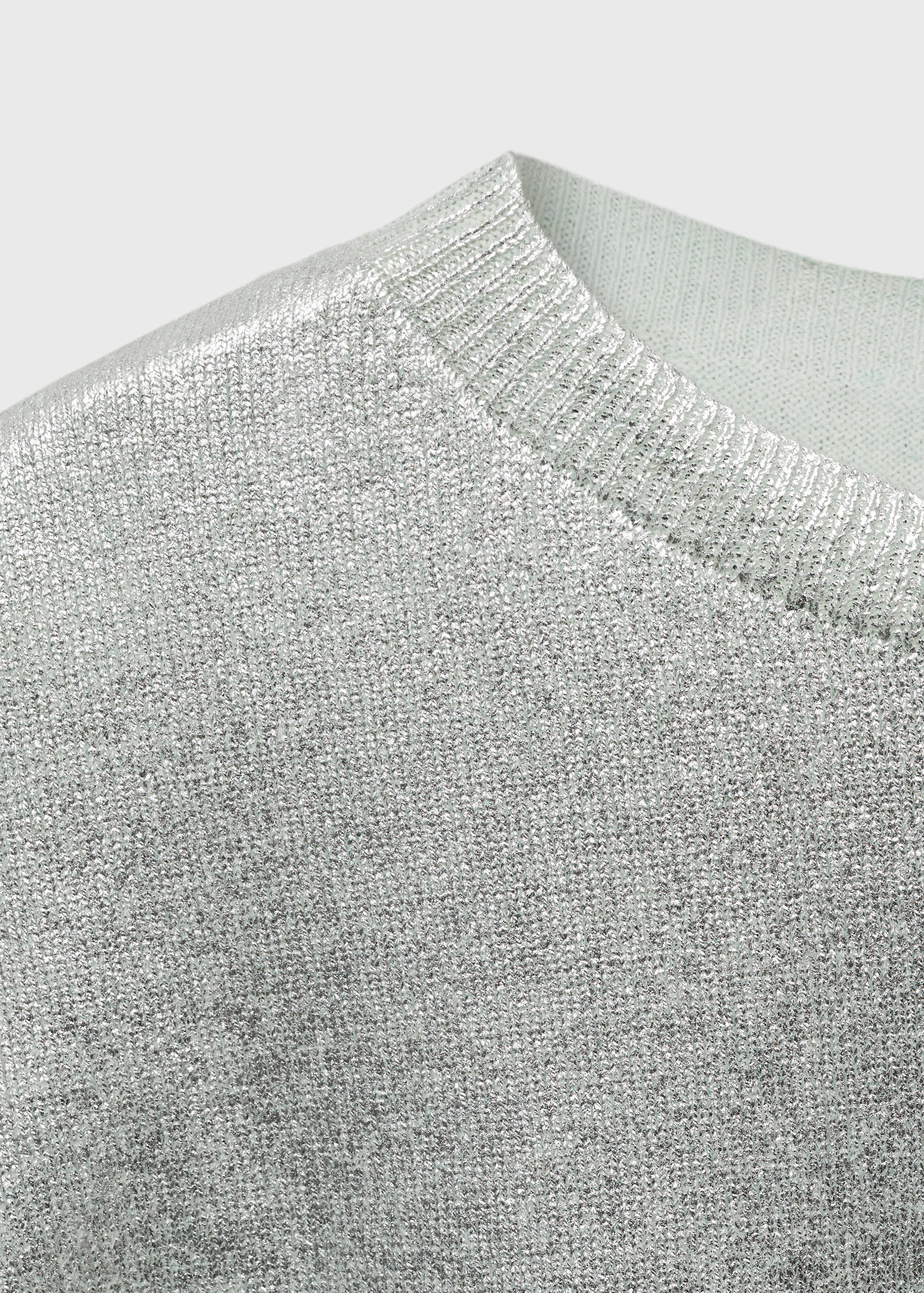Short-sleeved foil knitted sweater - Details of the article 8