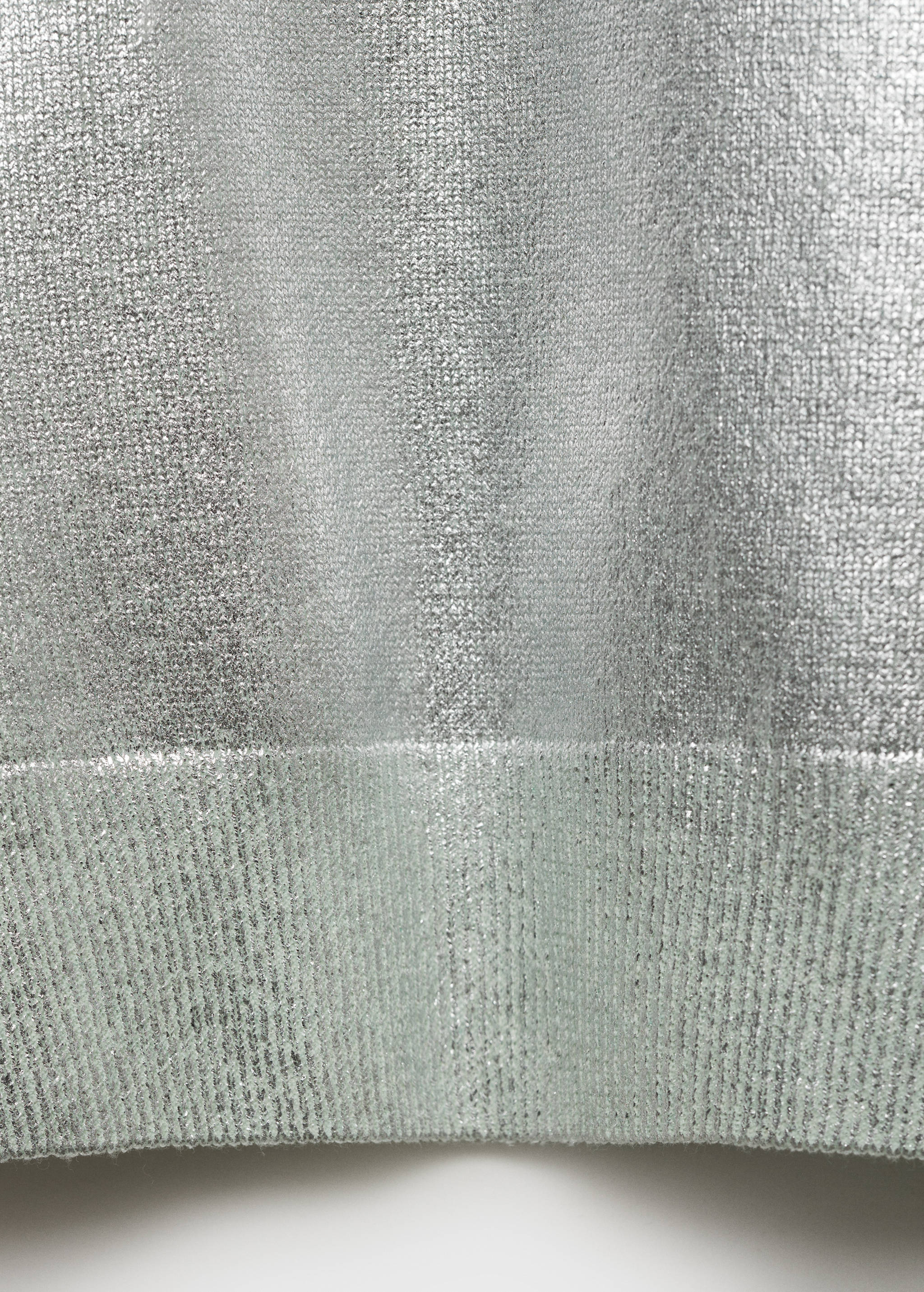 Short-sleeved foil knitted sweater - Details of the article 0