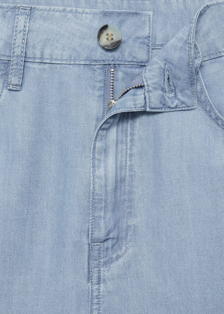 Straight-fit lyocell bermuda shorts — Medium Blue