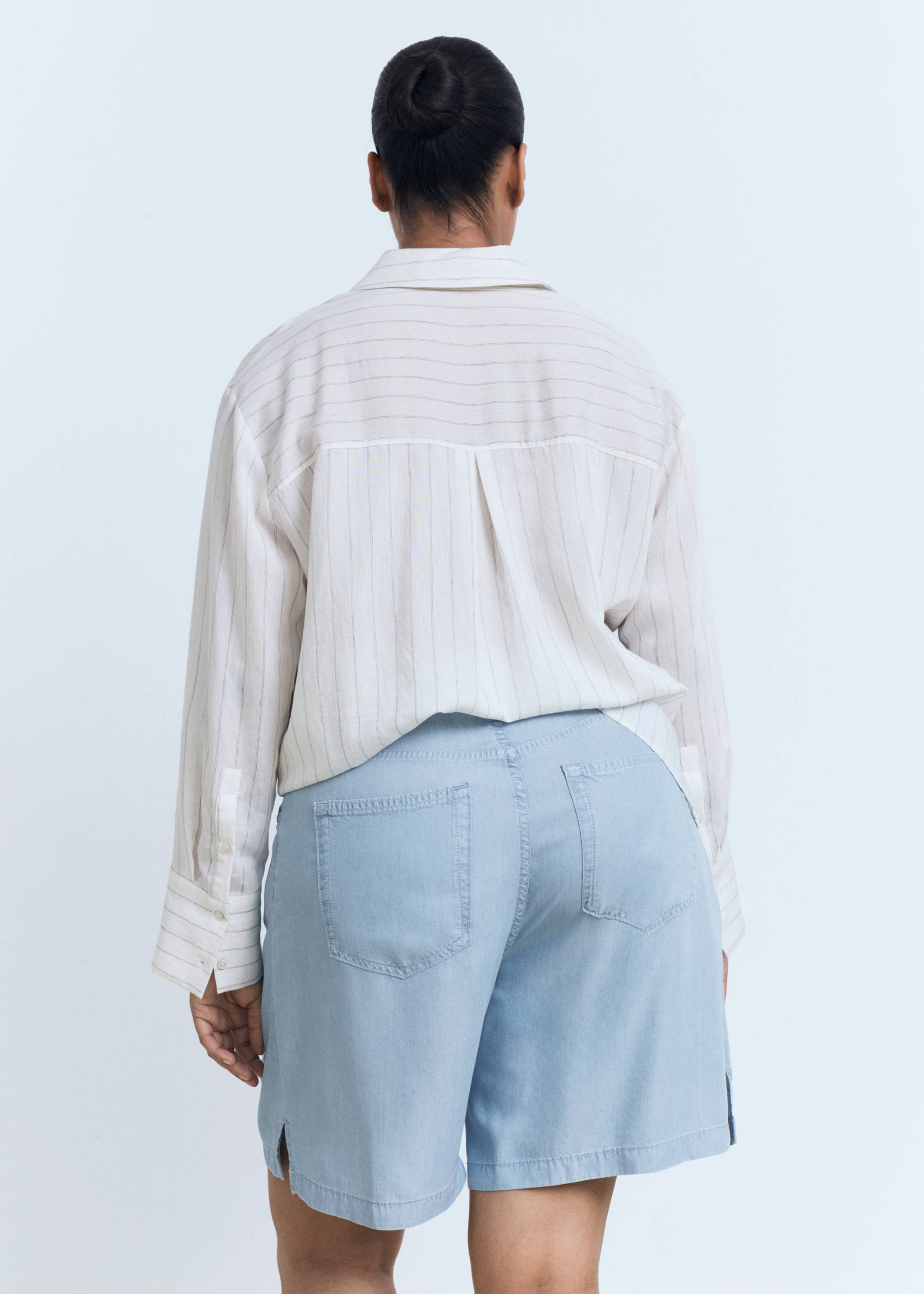 Straight-fit lyocell bermuda shorts - Details of the article 4