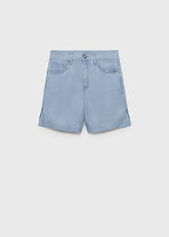Straight-fit lyocell bermuda shorts — Medium Blue 8