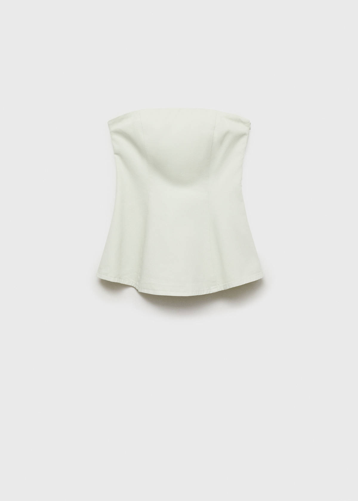 Strapless flared top — Pastel Green