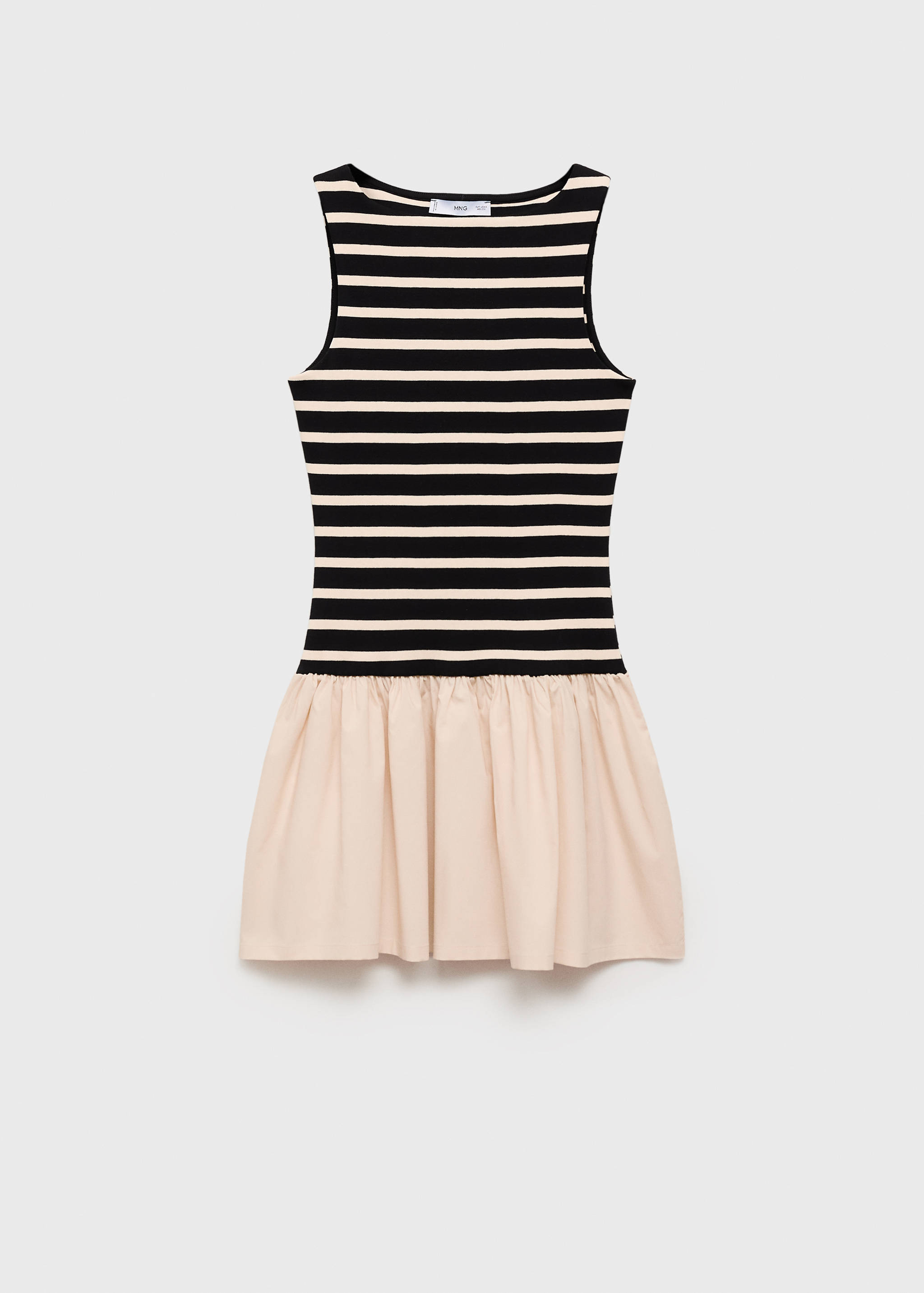 Short dress with combined design - Article without model