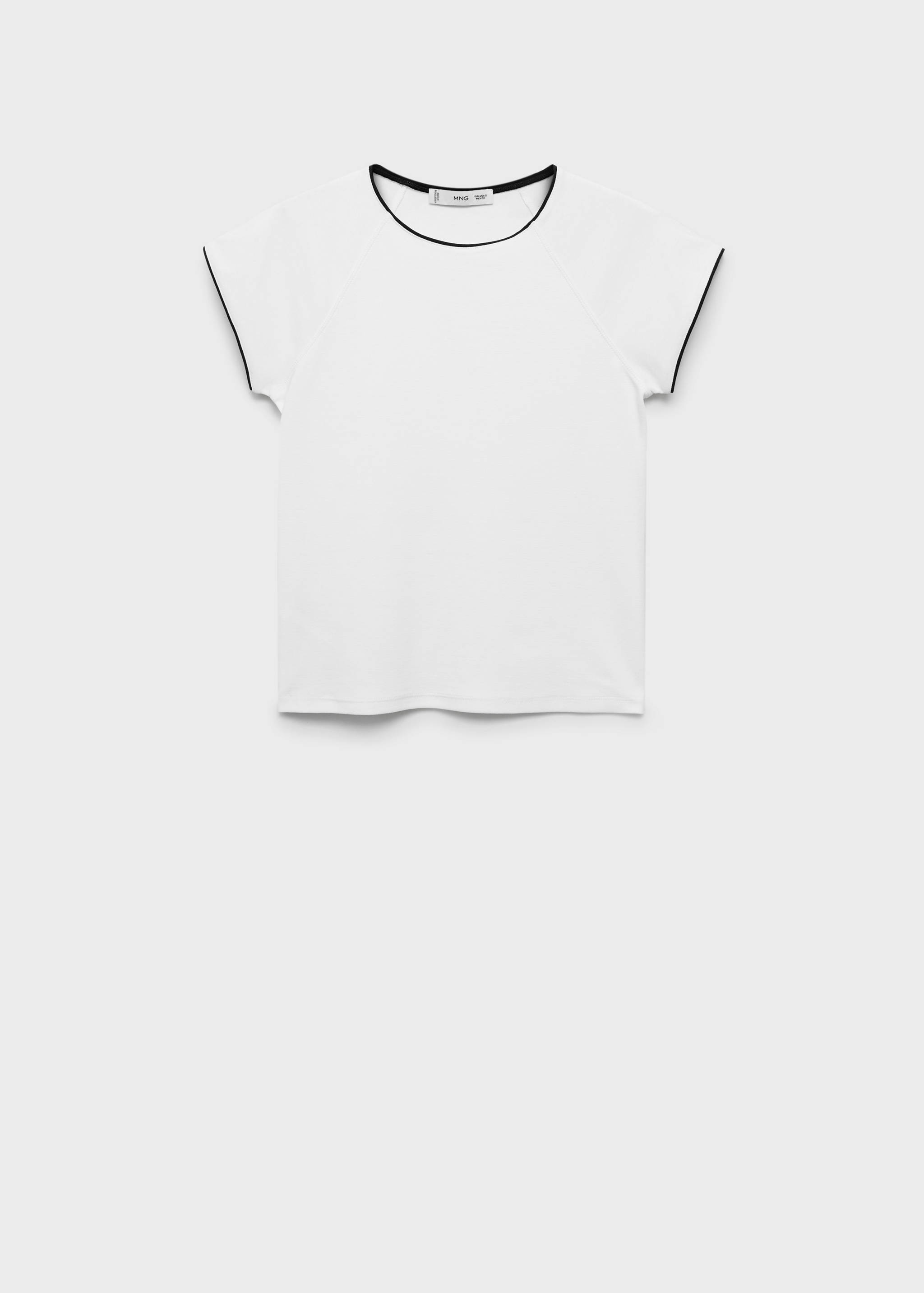 Baumwoll-T-Shirt mit Kontrastborten - Artikel ohne Model