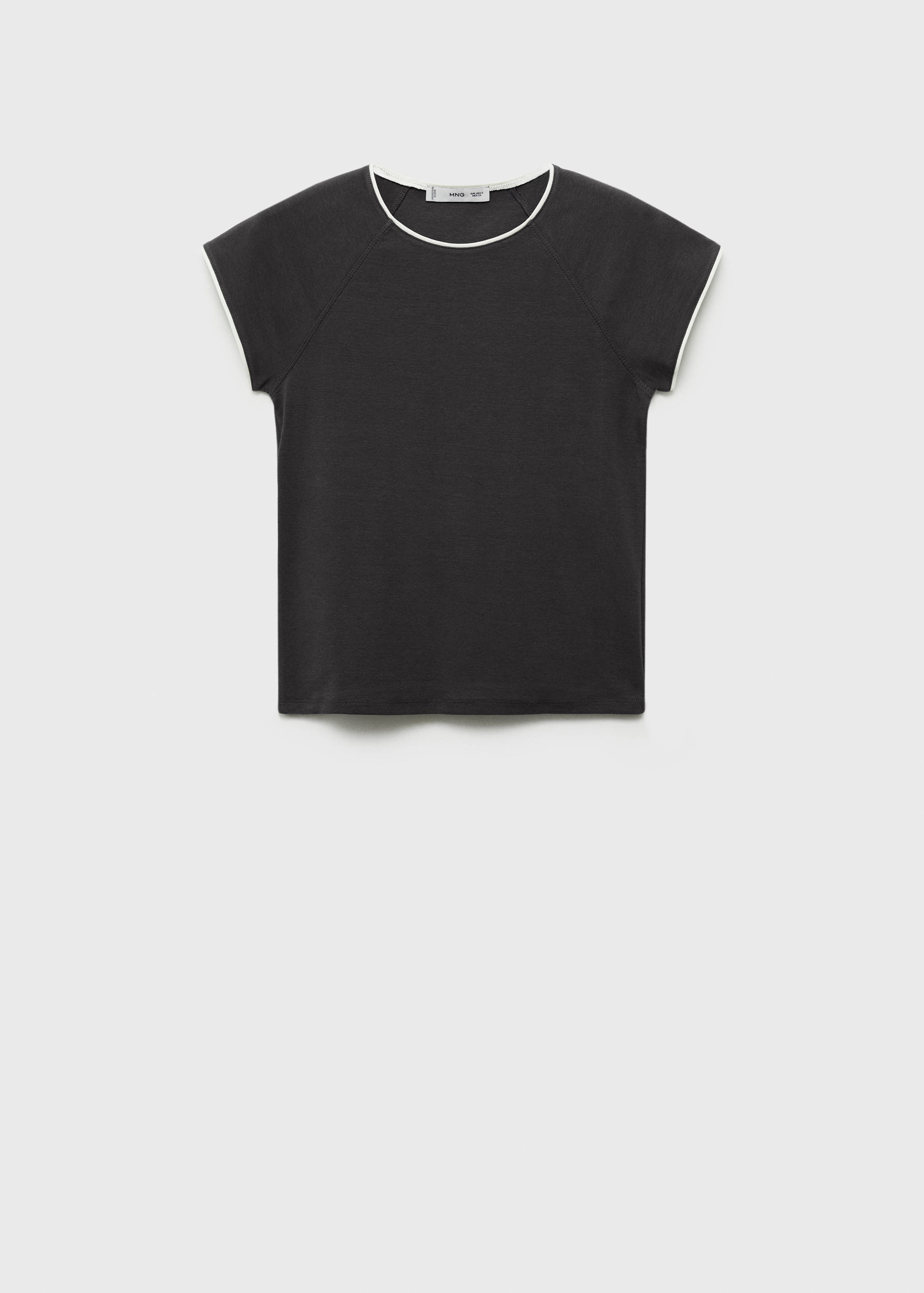 Baumwoll-T-Shirt mit Kontrastborten - Artikel ohne Model