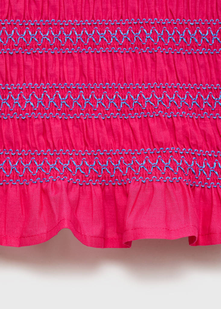 Strapless top with ruffles — Fuchsia