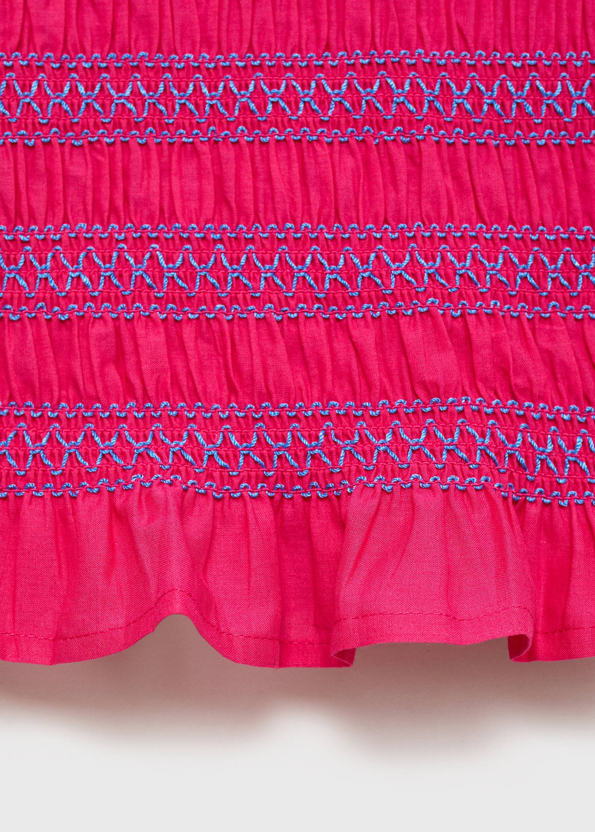 Strapless top with ruffles — Fuchsia