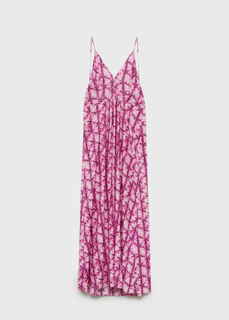 Long dress with open back — Pink