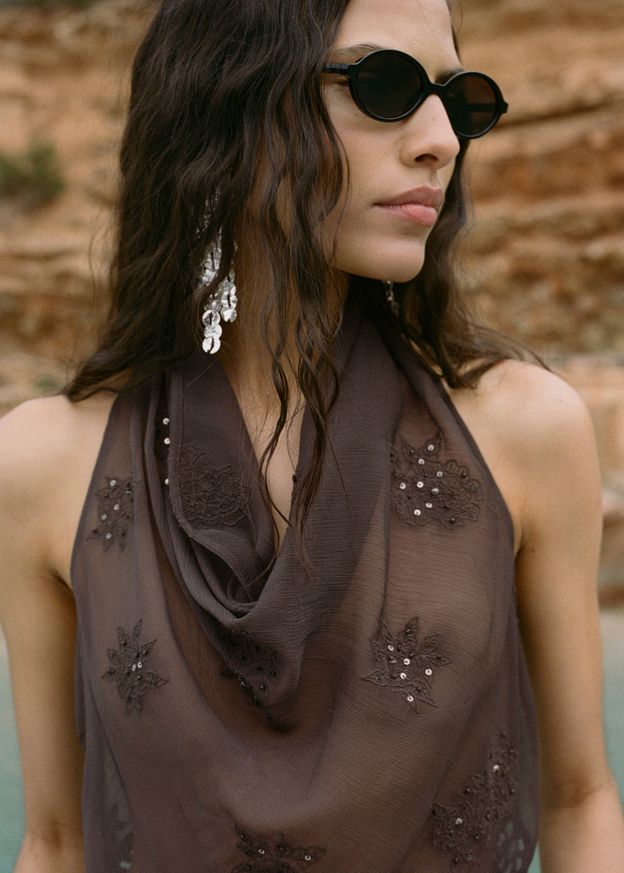 Fringed halter top - Medium plane