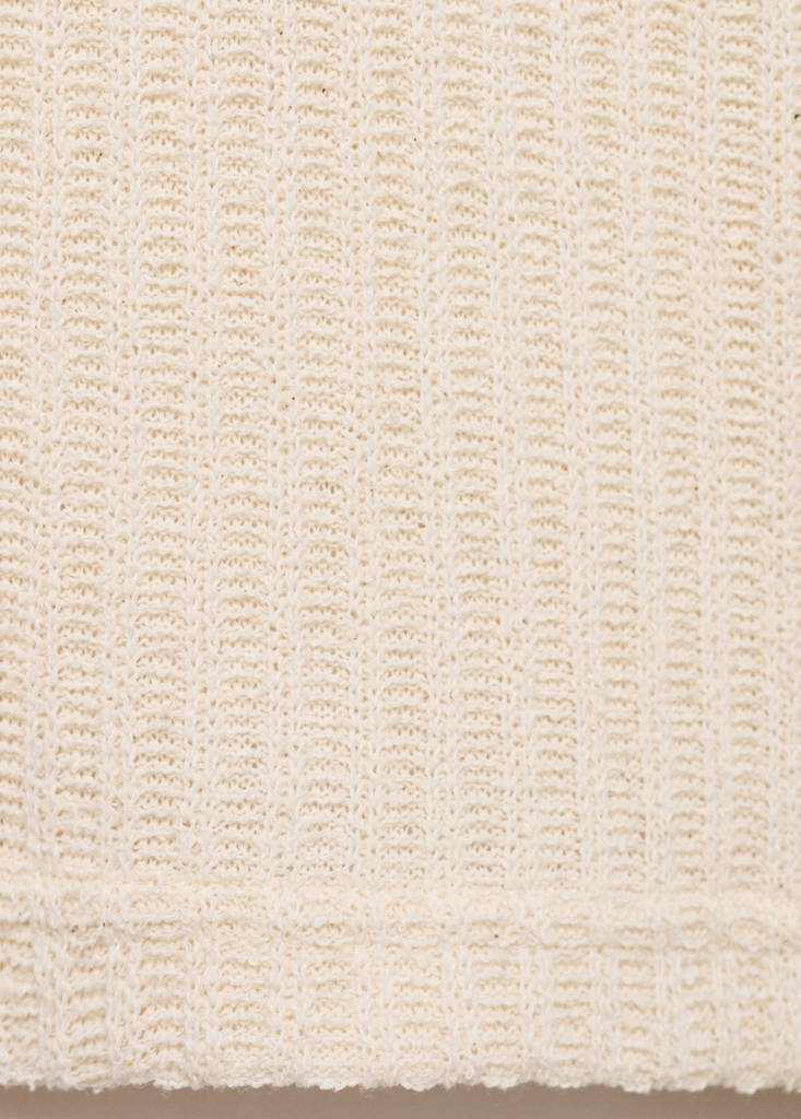 Ribbed  knit t-shirt — Ivory White
