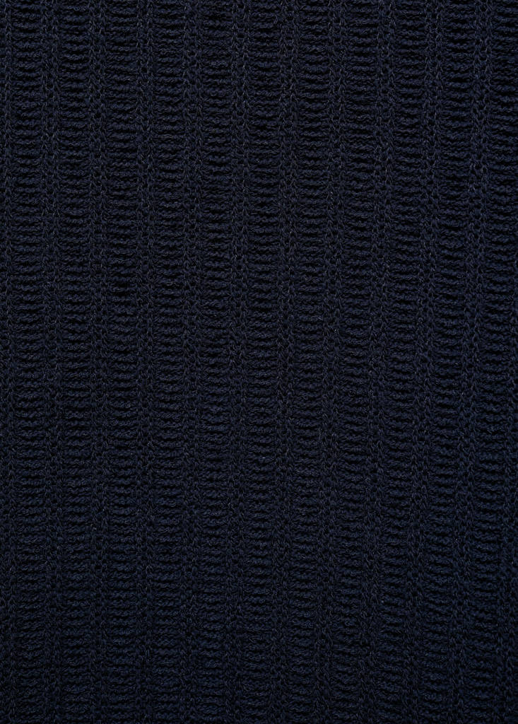 Ribbed  knit t-shirt — Ink Blue