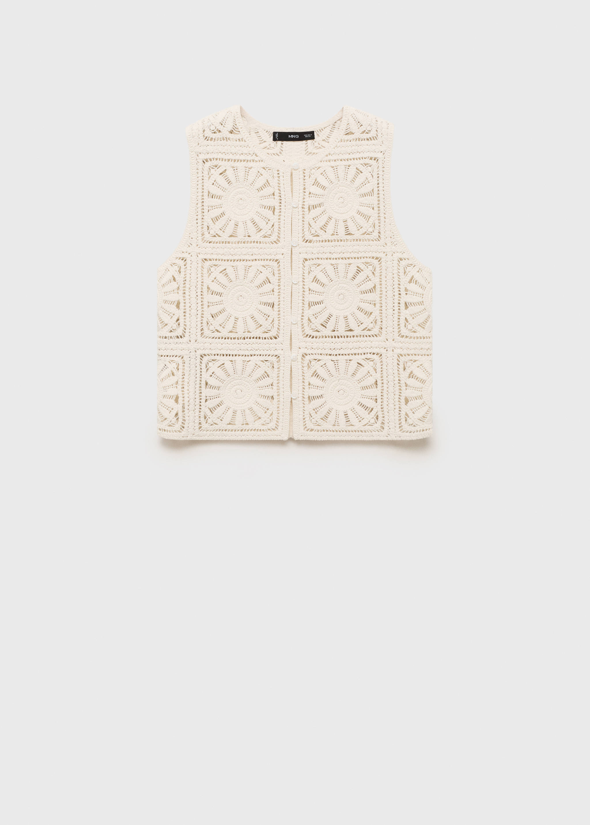 Crochet knitted vest - Article without model