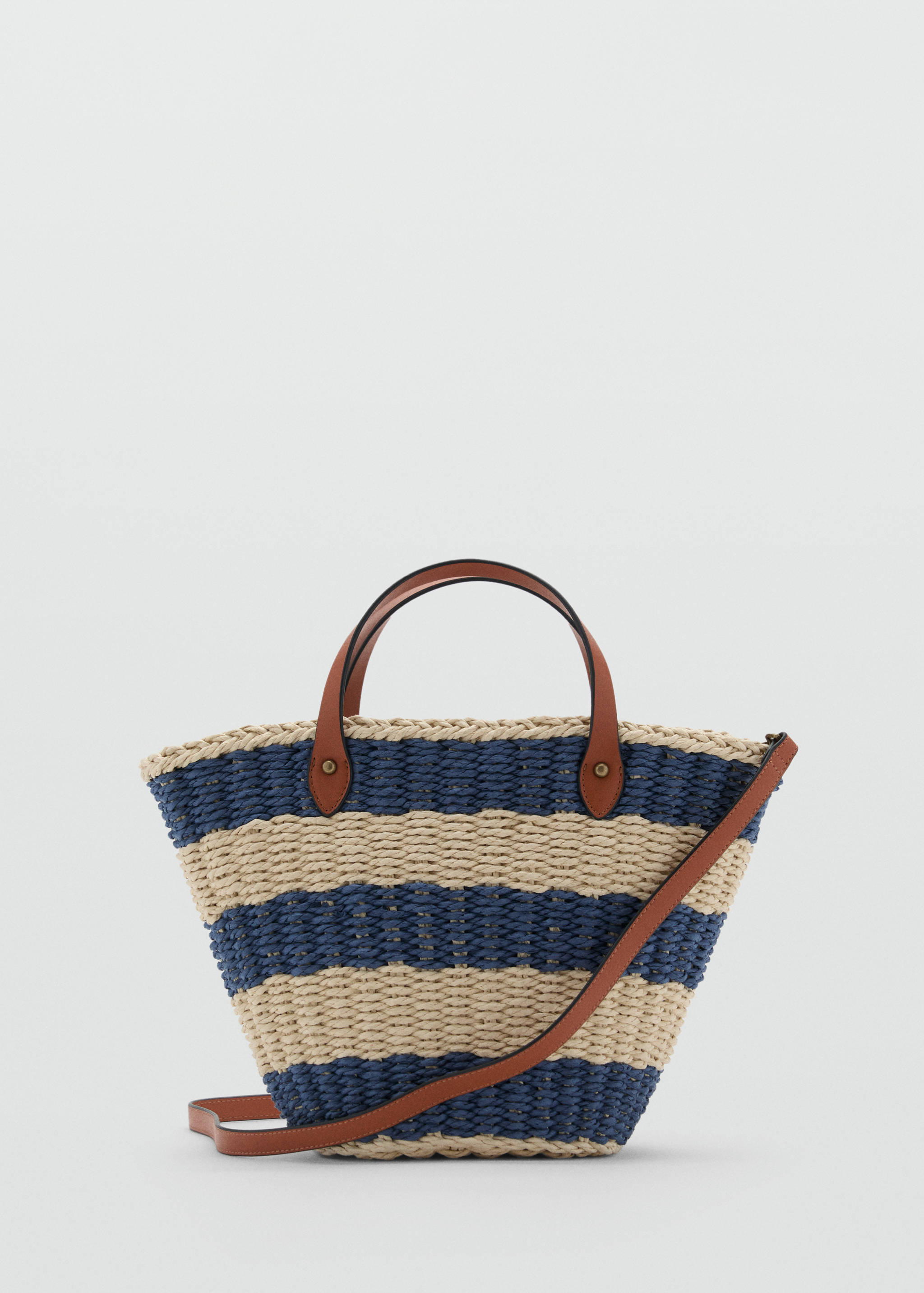 Striped natural fiber basket - Article without model
