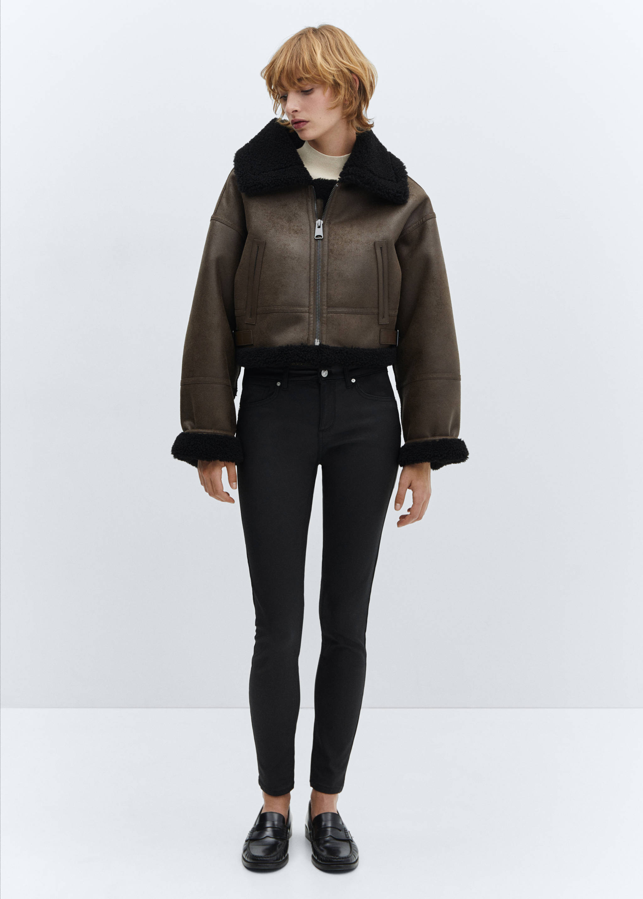 Vaxade skinny push up-jeans - Allmän bild