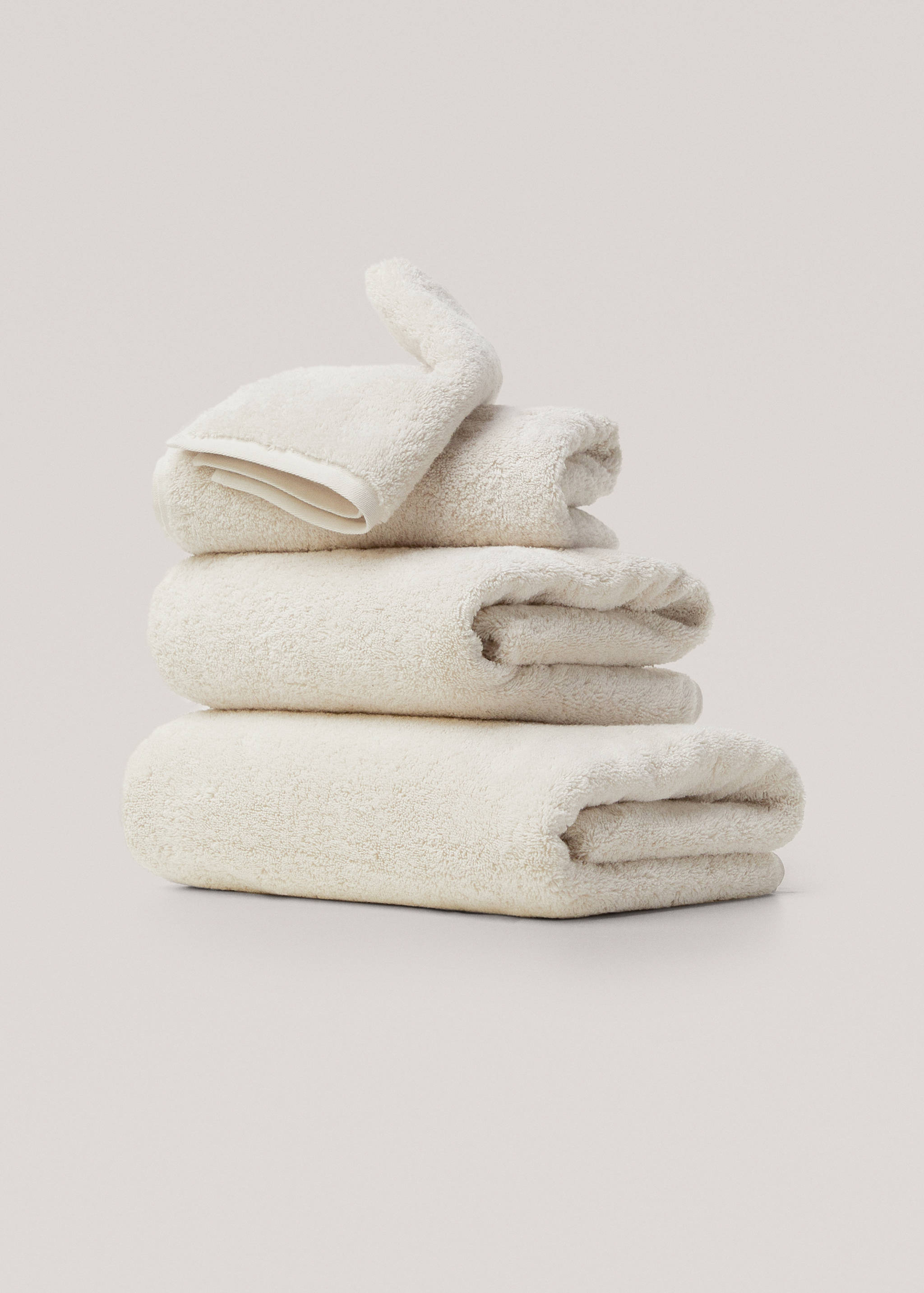 Terry cotton curled-texture bath towel - Article without model