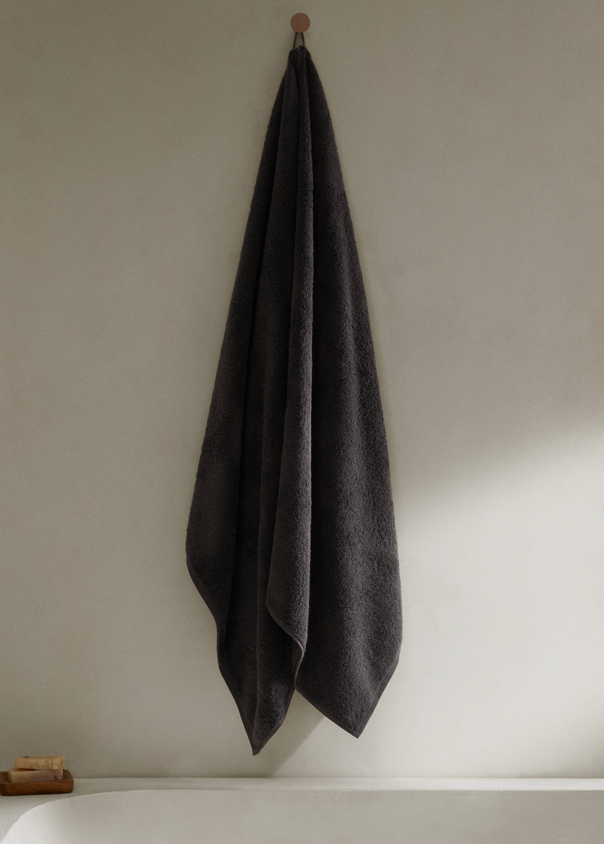Terry cotton curled-texture bath towel - General plane