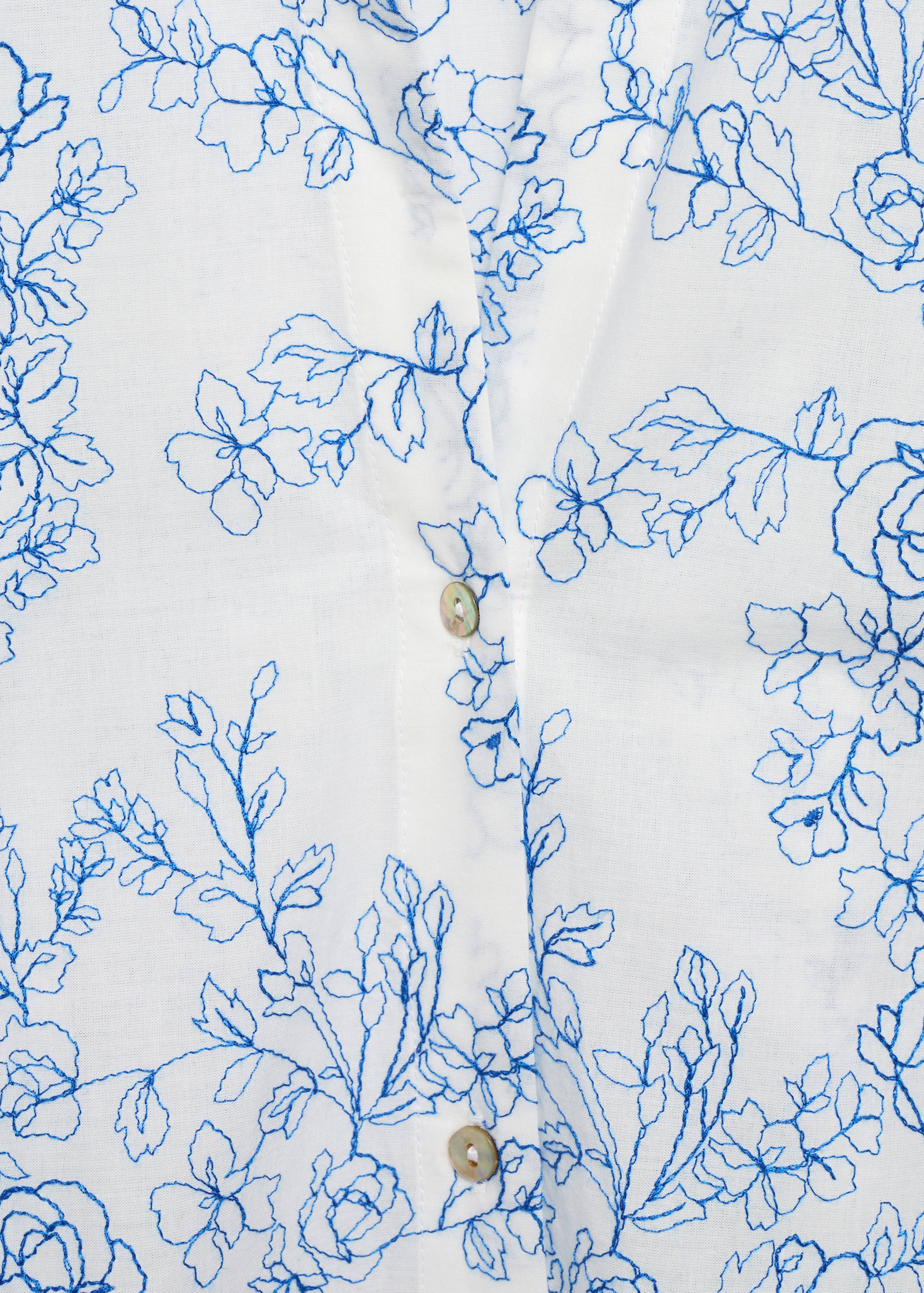 Shirt with floral embroidery - Details of the article 8