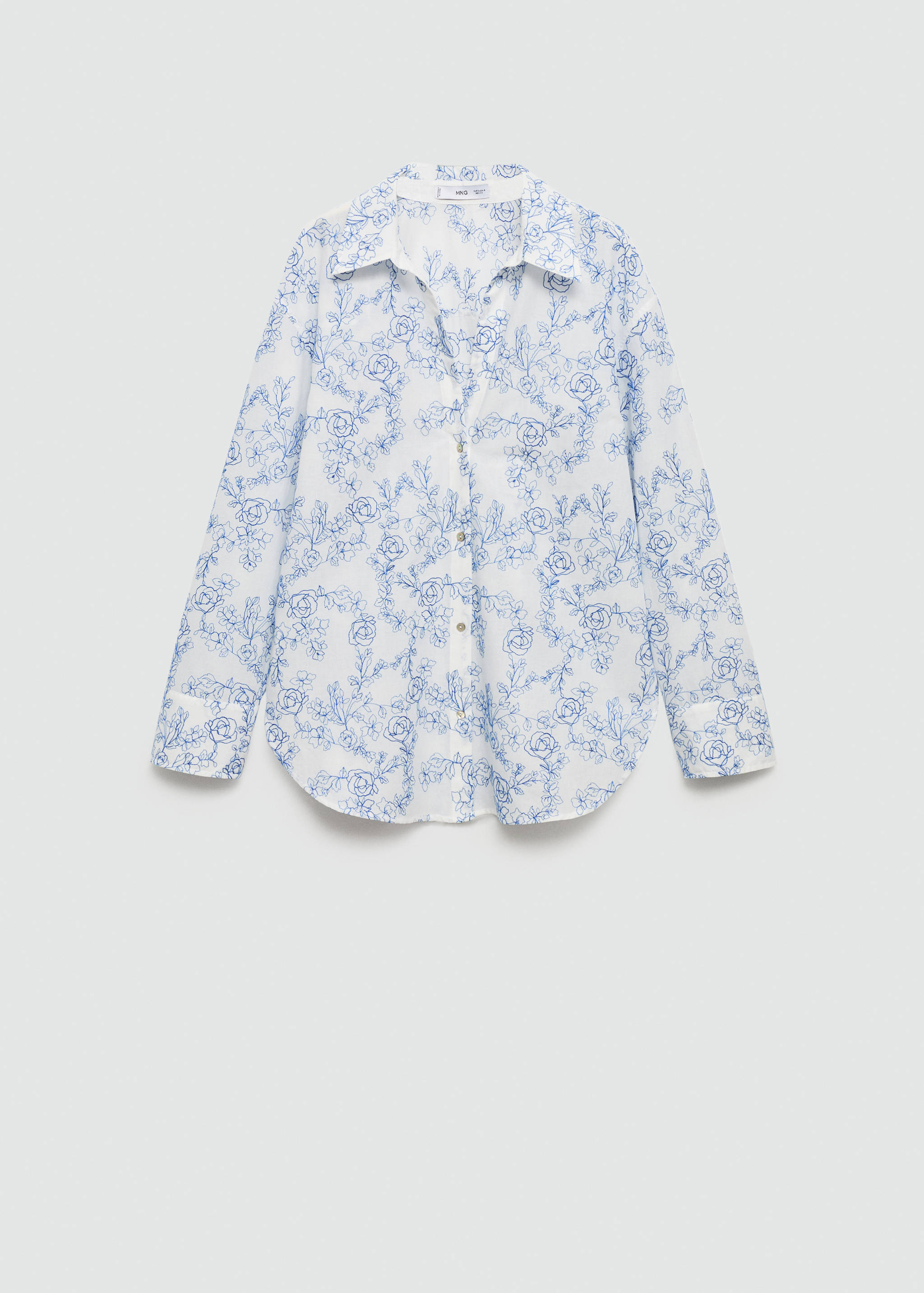 Shirt with floral embroidery - Article without model