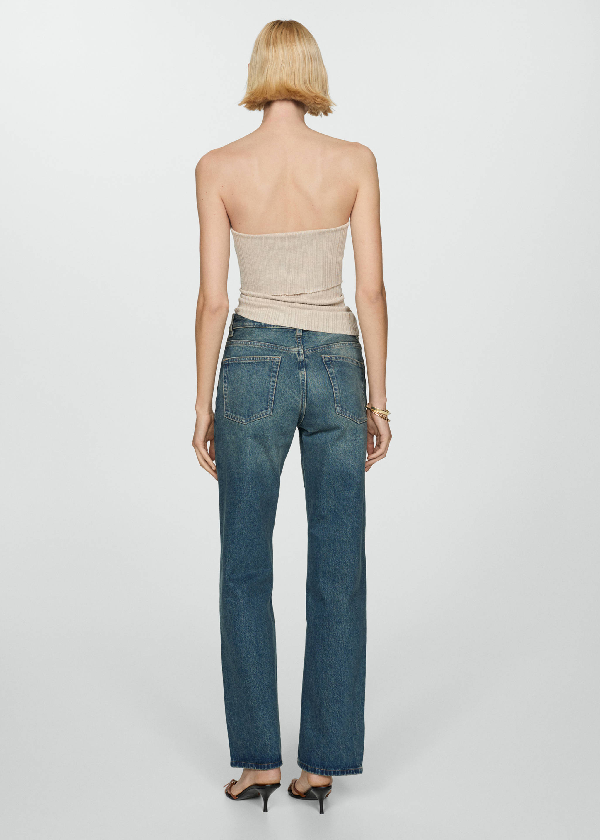 Strapless knitted top - Reverse of the article