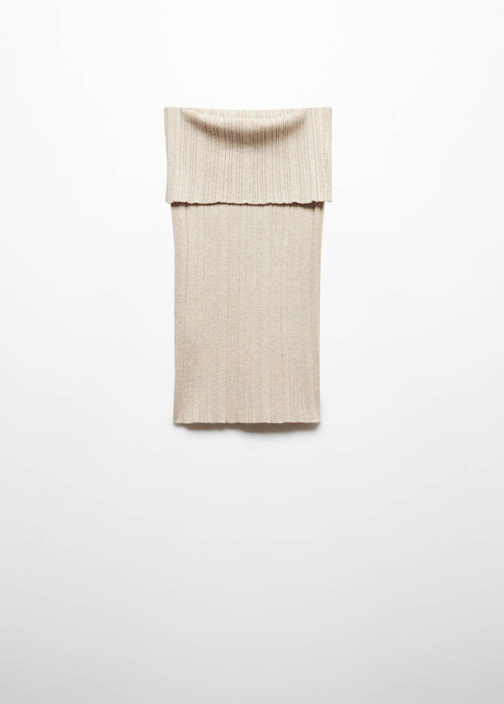Strapless knitted top — Light/Pastel Grey