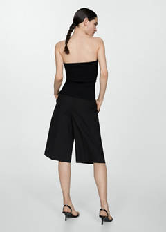 Strapless knitted top — Black 3