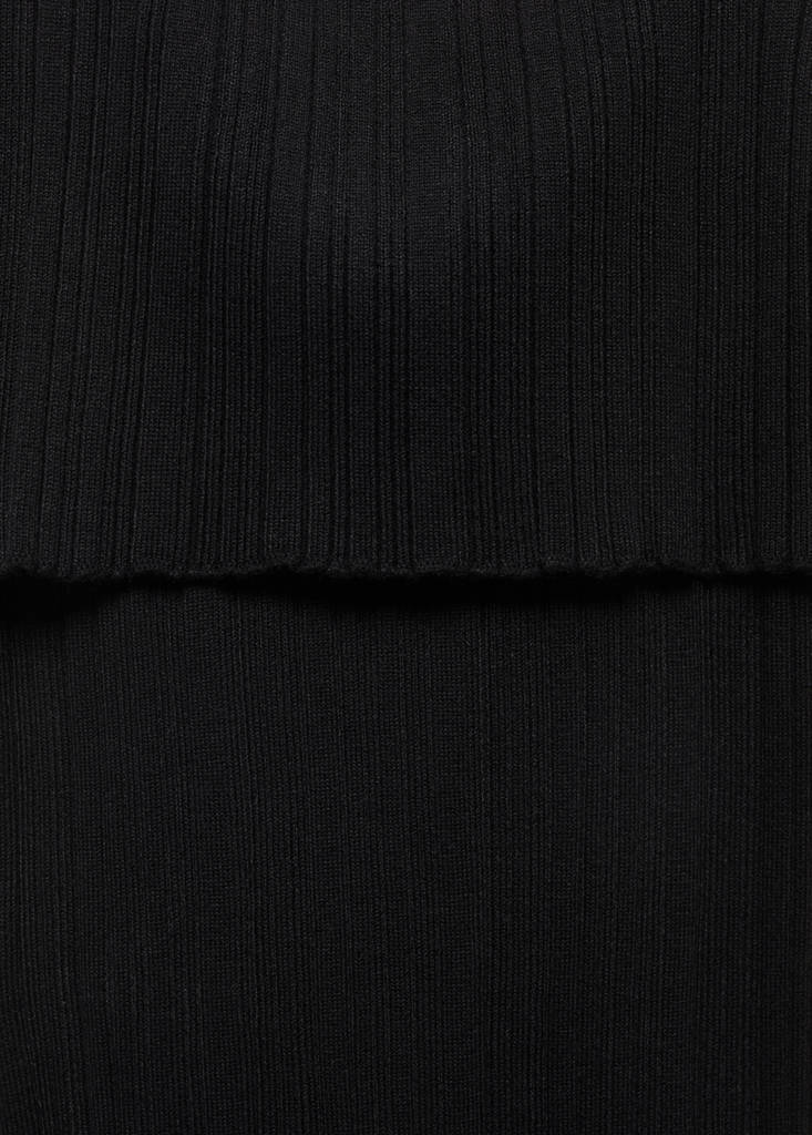 Strapless knitted top — Black