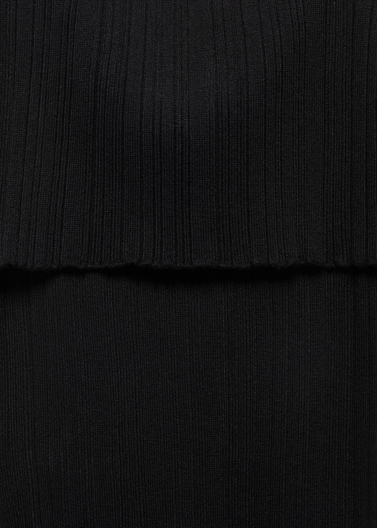 Strapless knitted top — Black