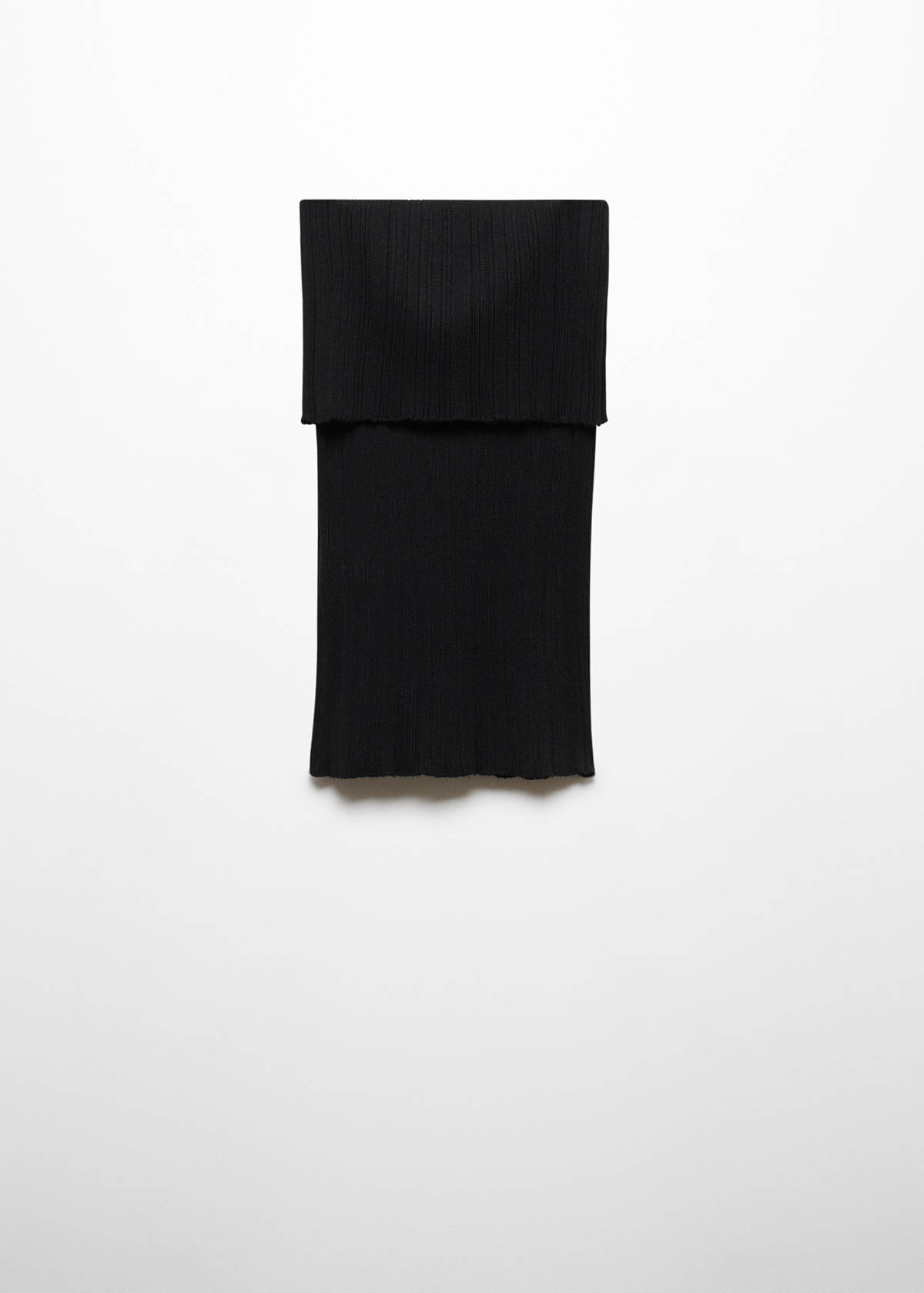 Strapless knitted top — Black