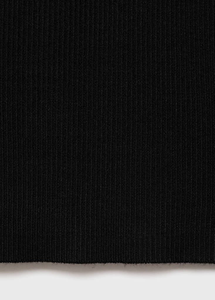 Knit asymmetric top — Black