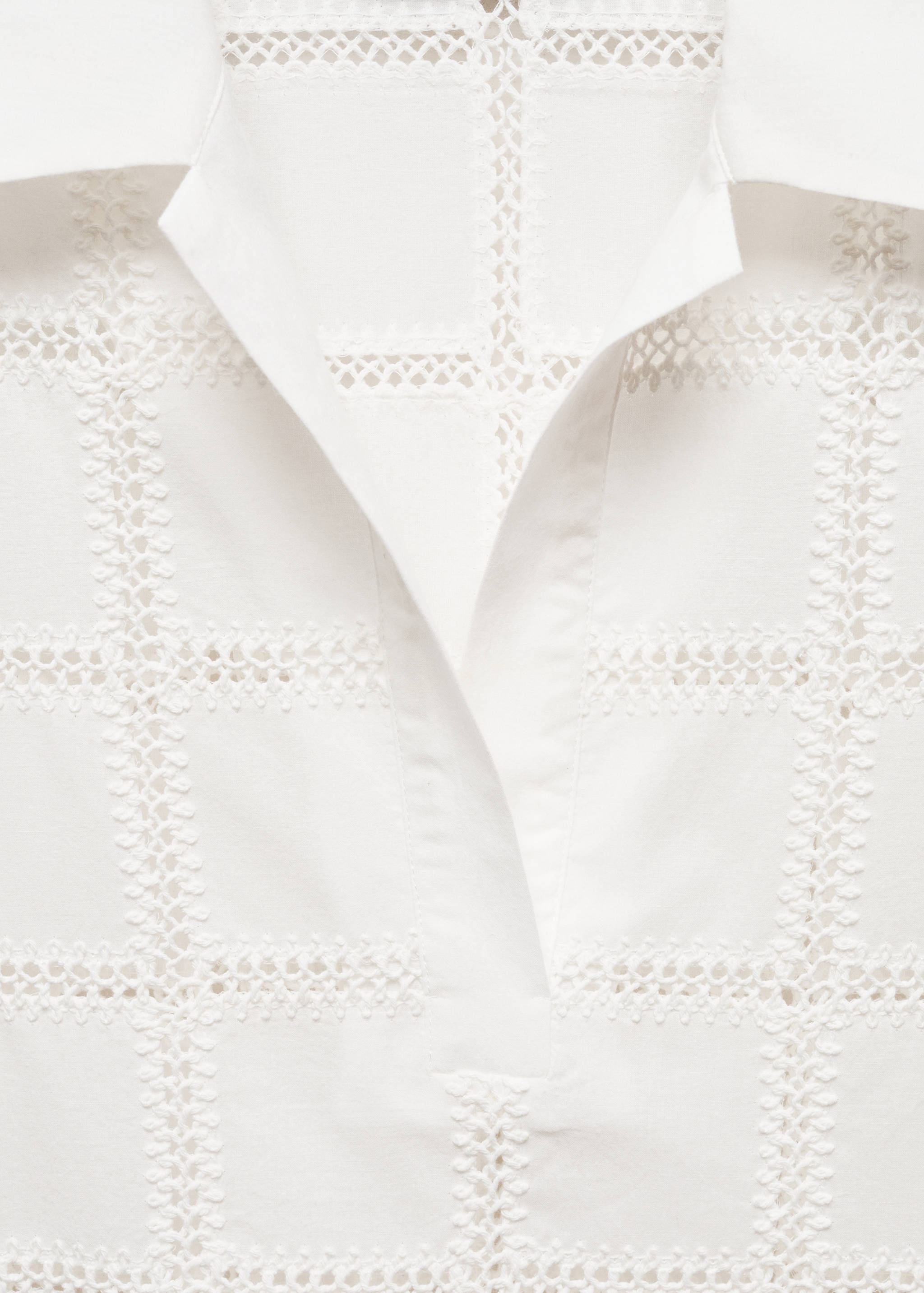 Embroidered polo-neck blouse - Details of the article 8