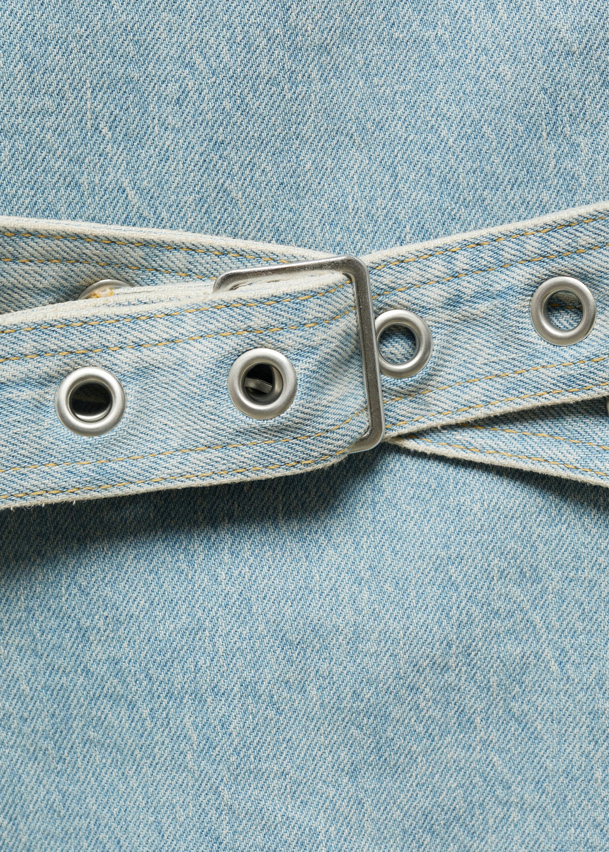 Denim dress with belt - Details of the article 8