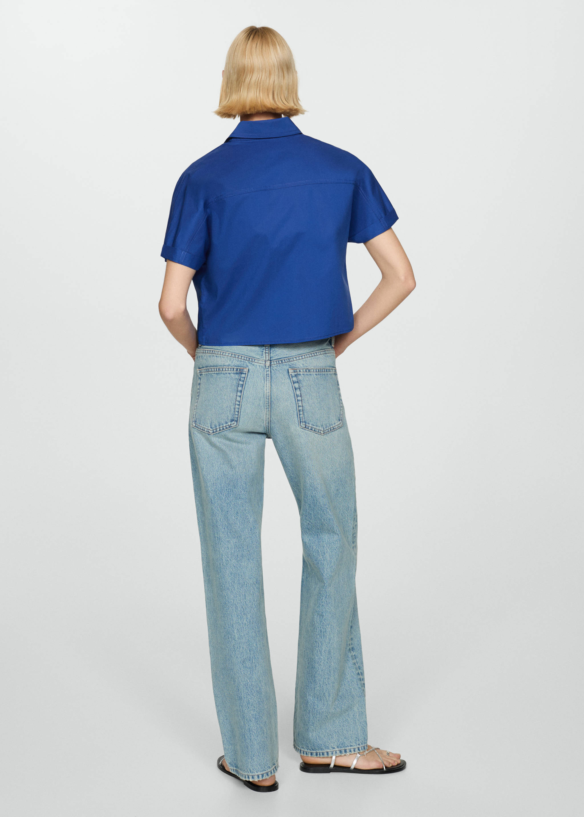 Chemise crop 100 % coton - Verso de l’article